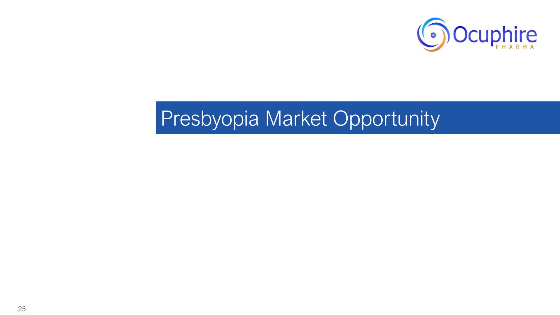 presbyopia market opportunity | Ocuphire Pharma