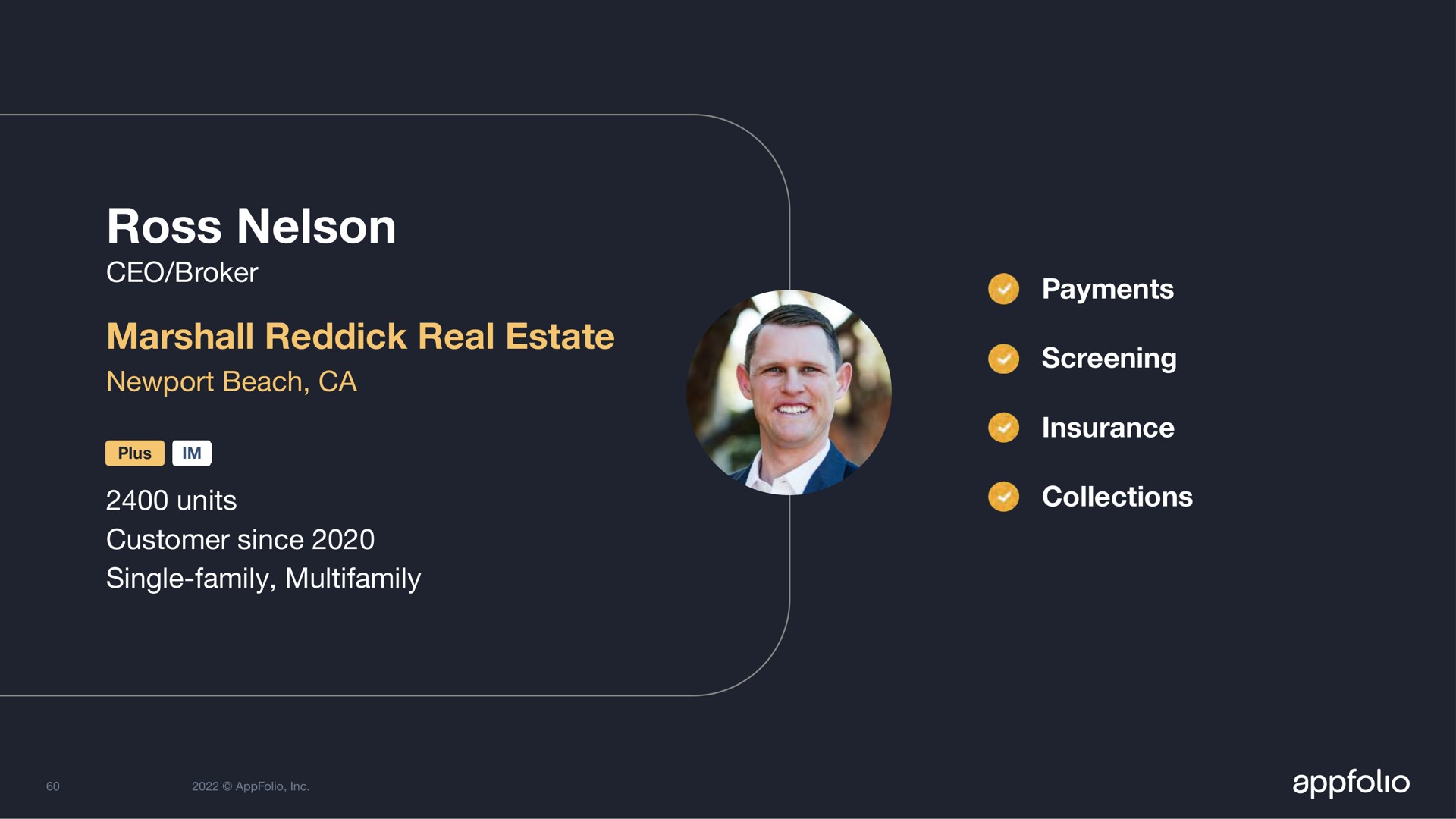 ross nelson real estate payments | AppFolio