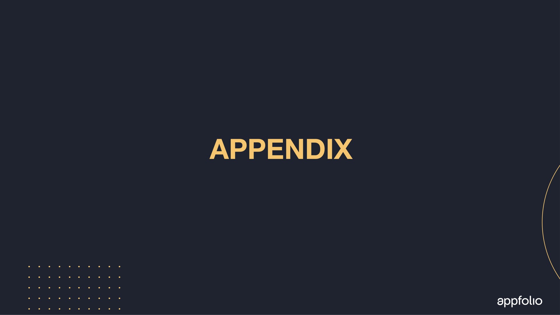appendix | AppFolio