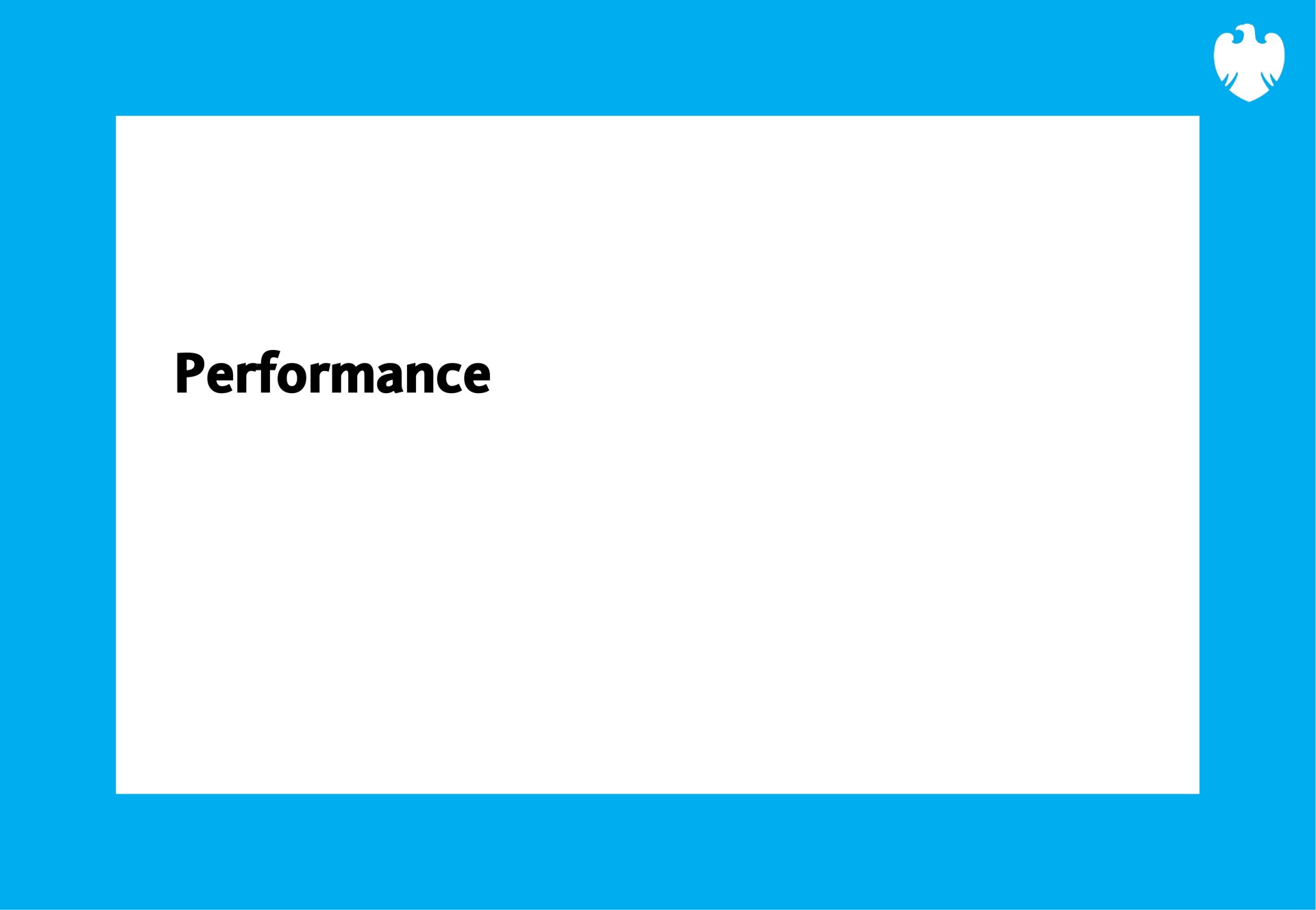 performance | Barclays