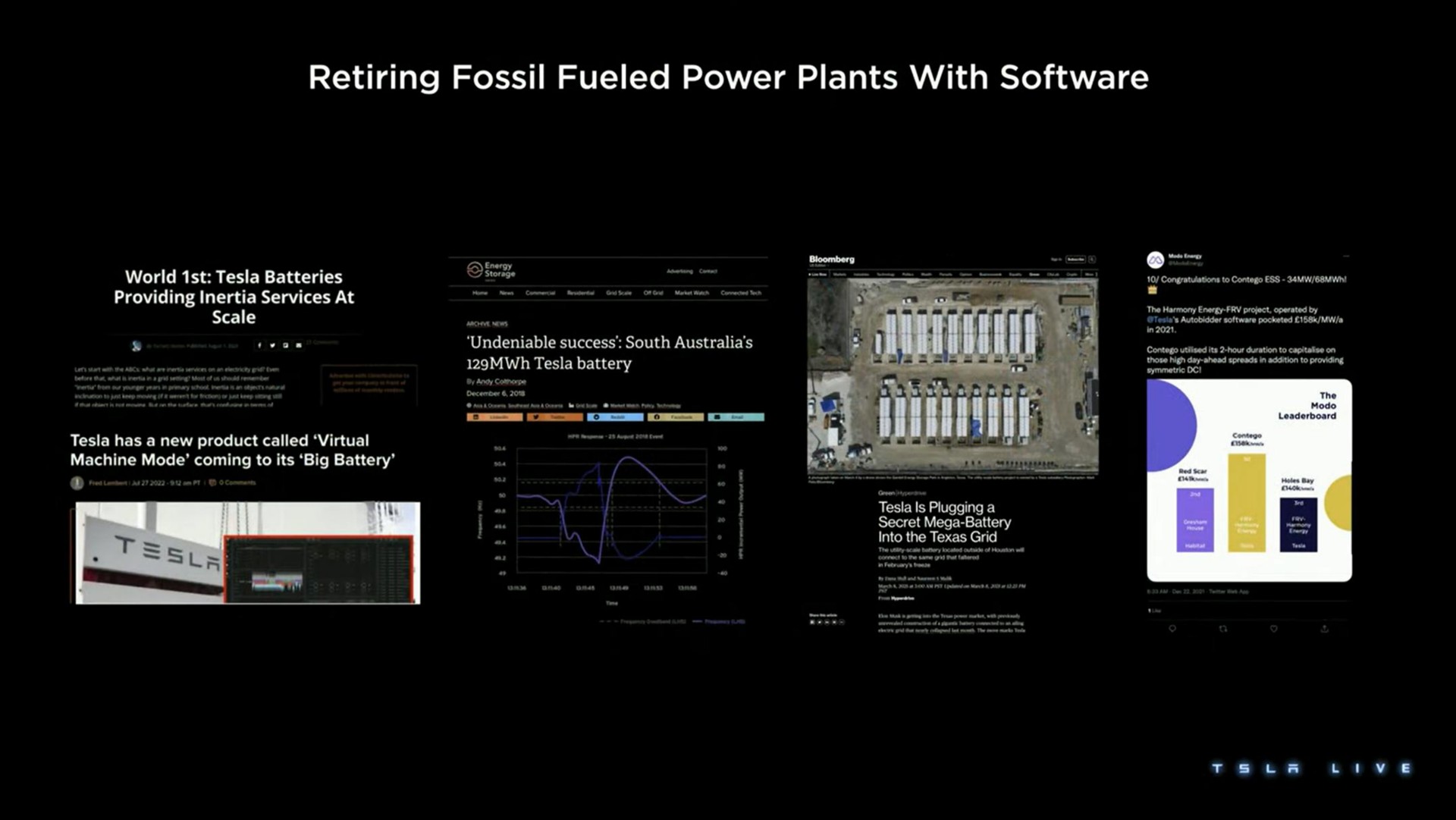 retiring fossil fueled power plants with | Tesla