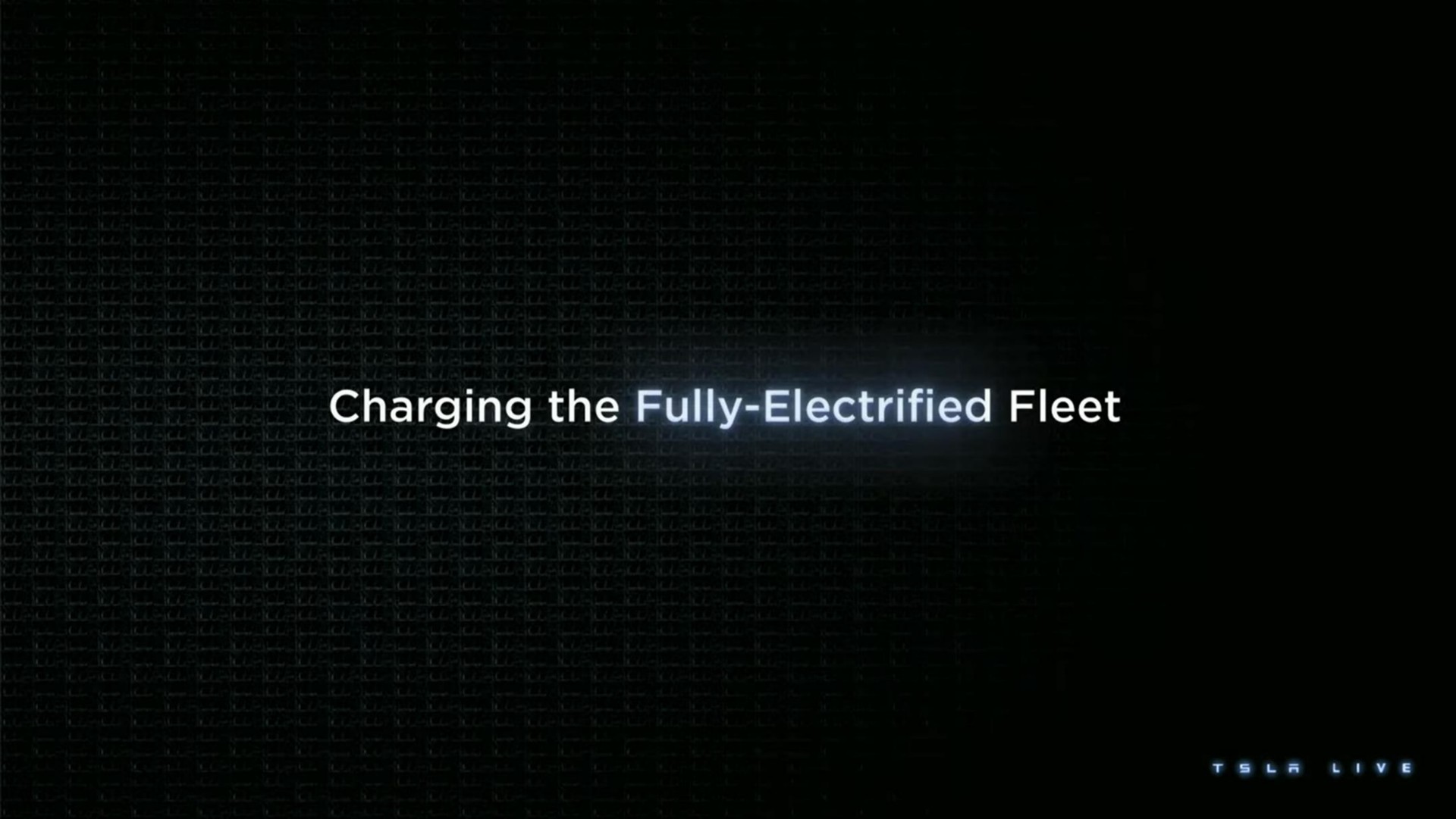 charging the fully electrified fleet | Tesla