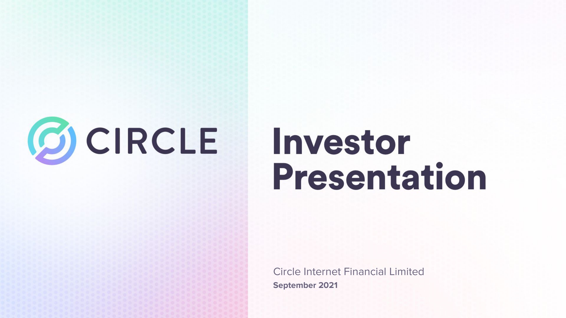 circle investor presentation | Circle