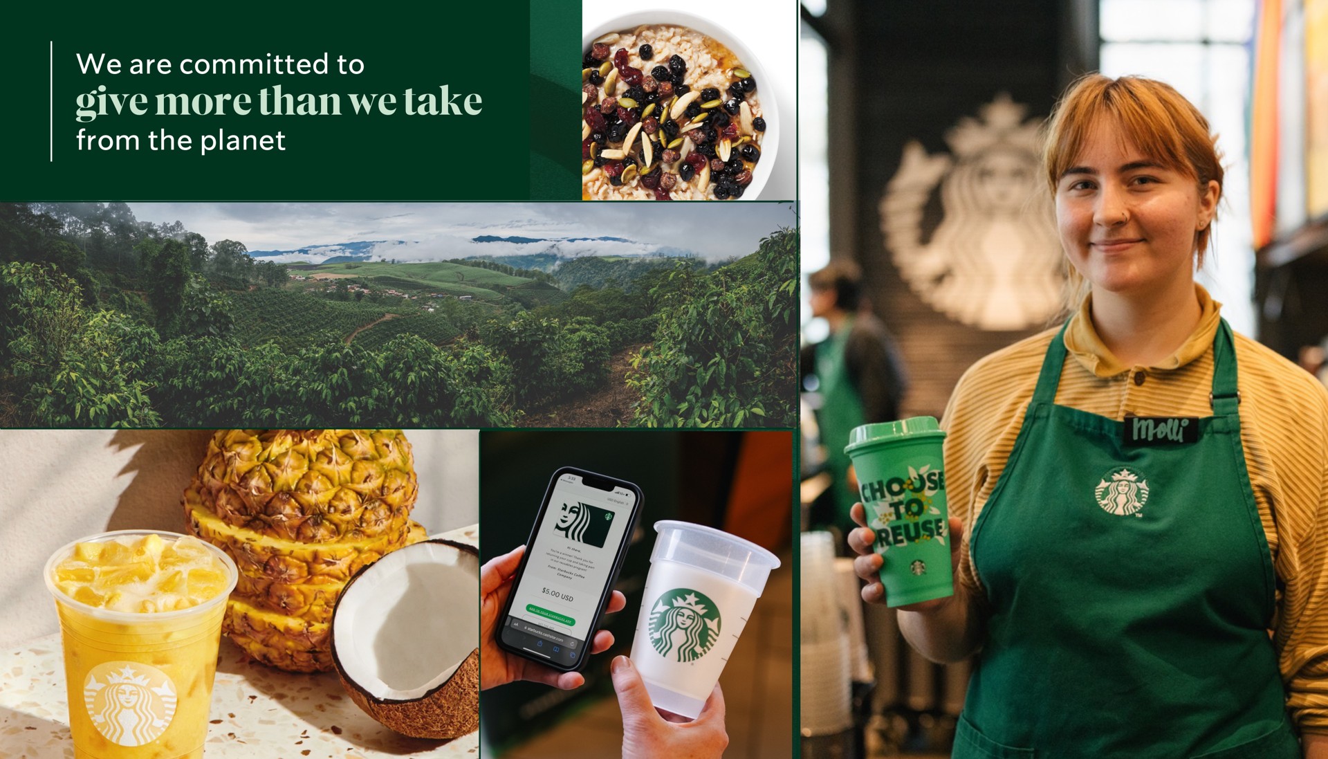 give more than we take vive lake | Starbucks