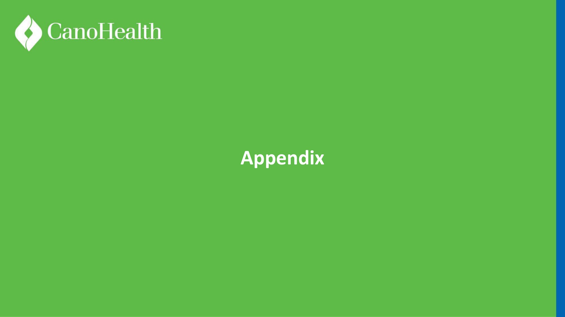 appendix | Cano Health