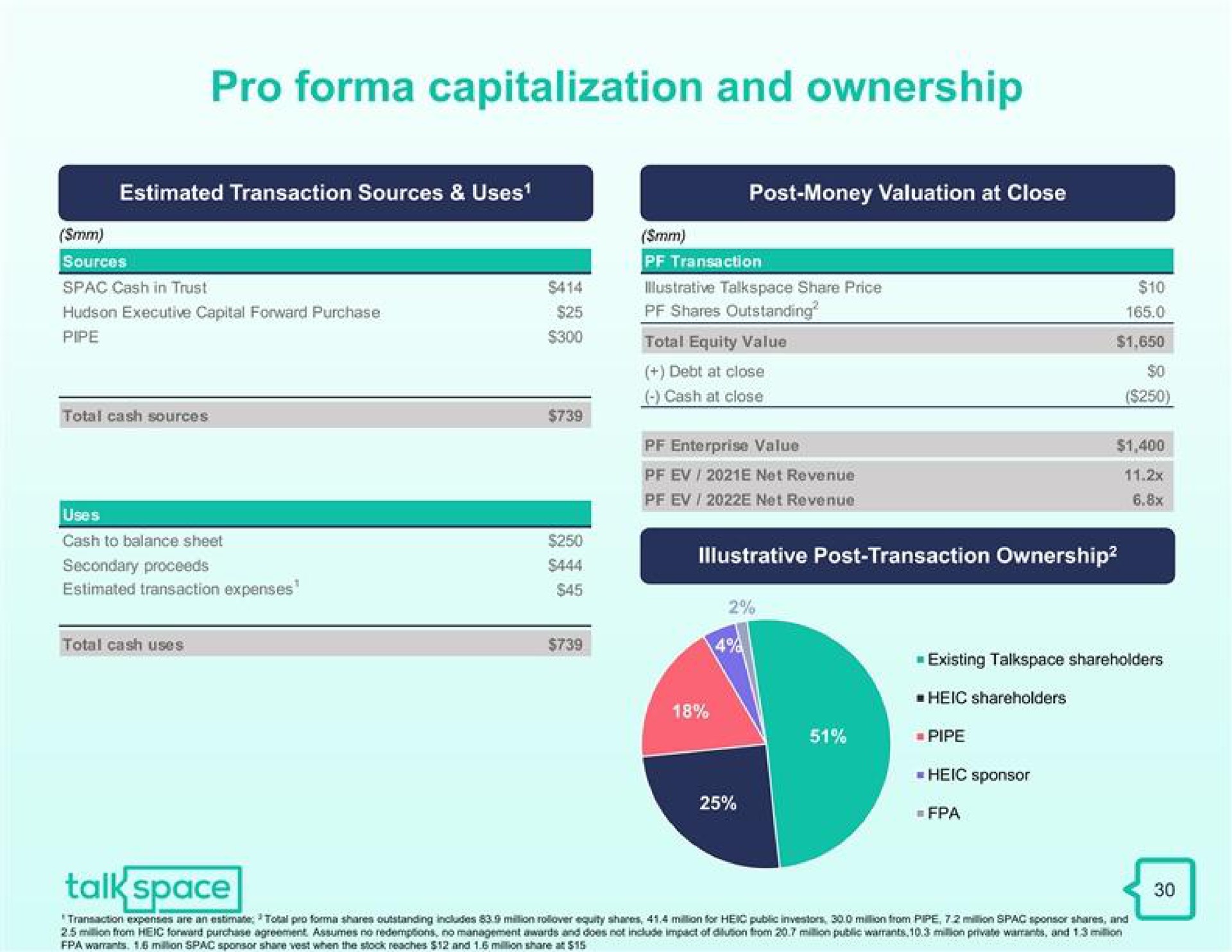 pro capitalization and ownership | Talkspace