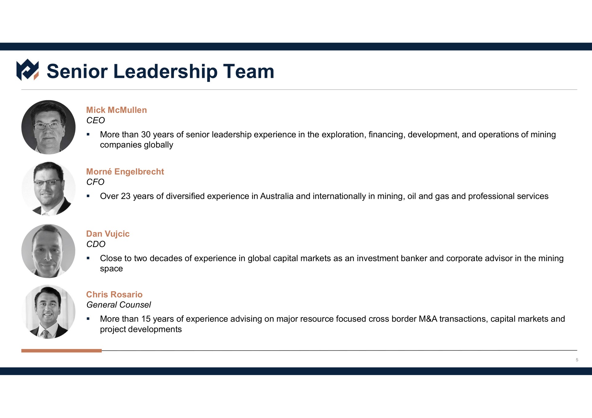 senior leadership team | Metals Acquisition Corp