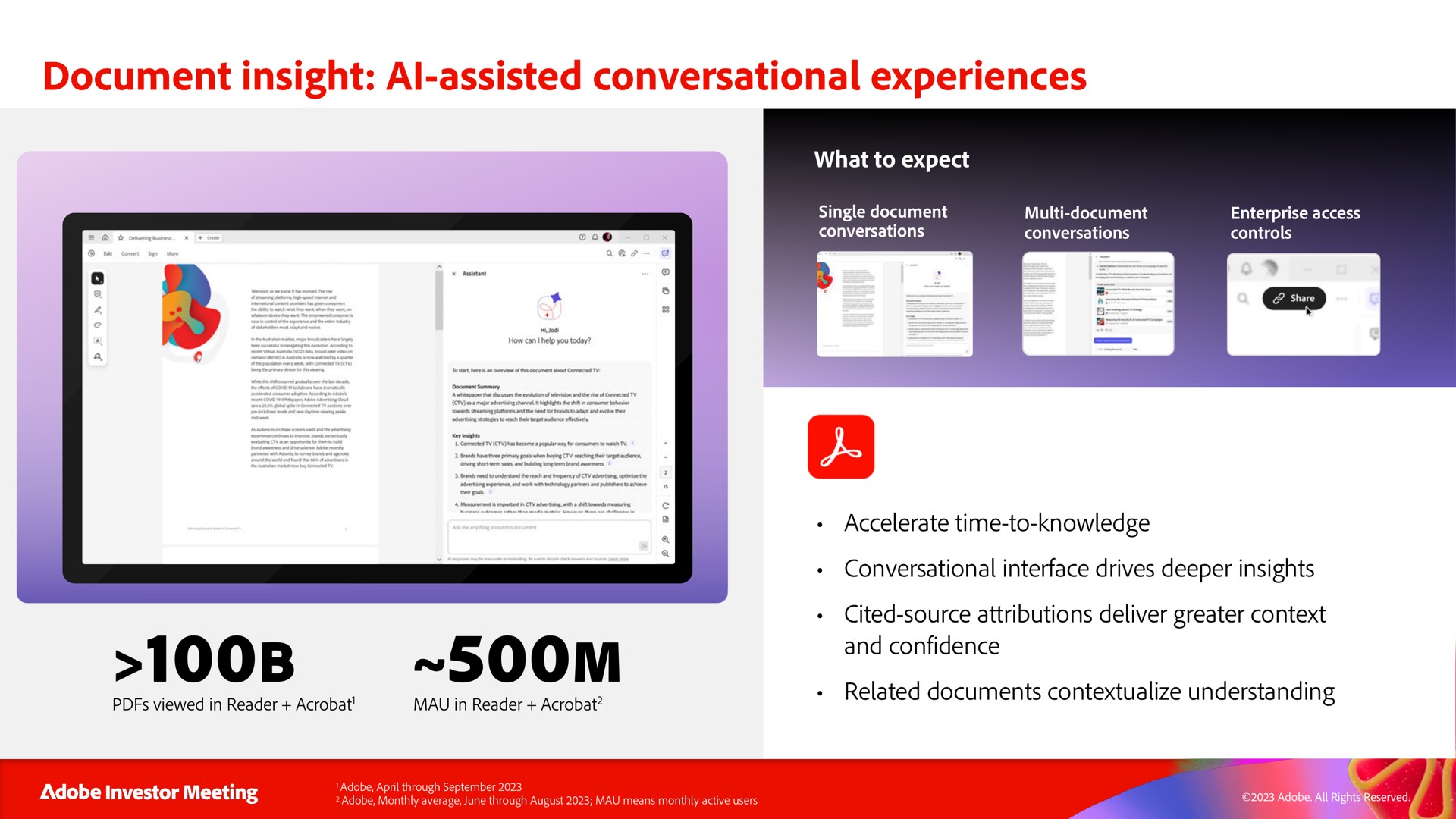 document insight assisted conversational experiences assisted and confidence | Adobe
