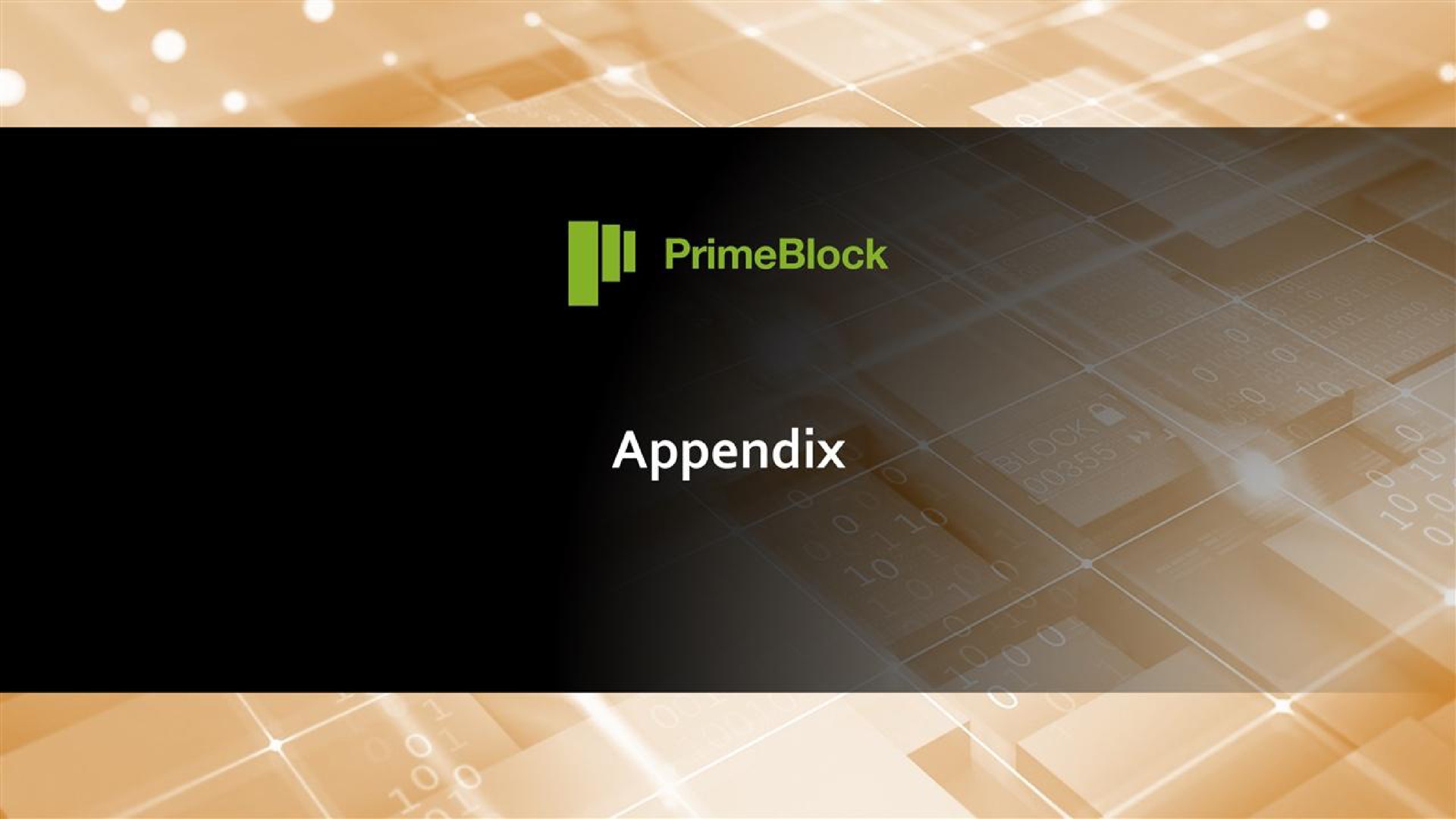 appendix | Prime Blockchain