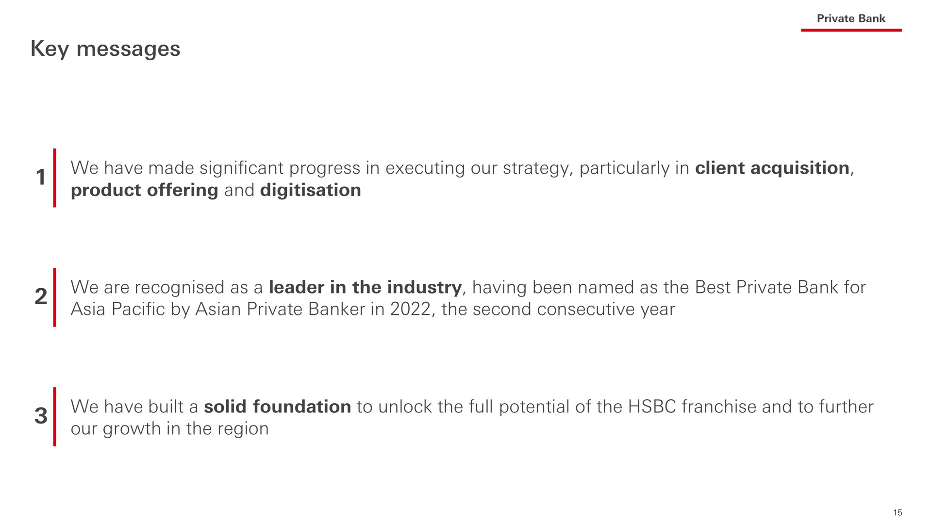 key messages | HSBC