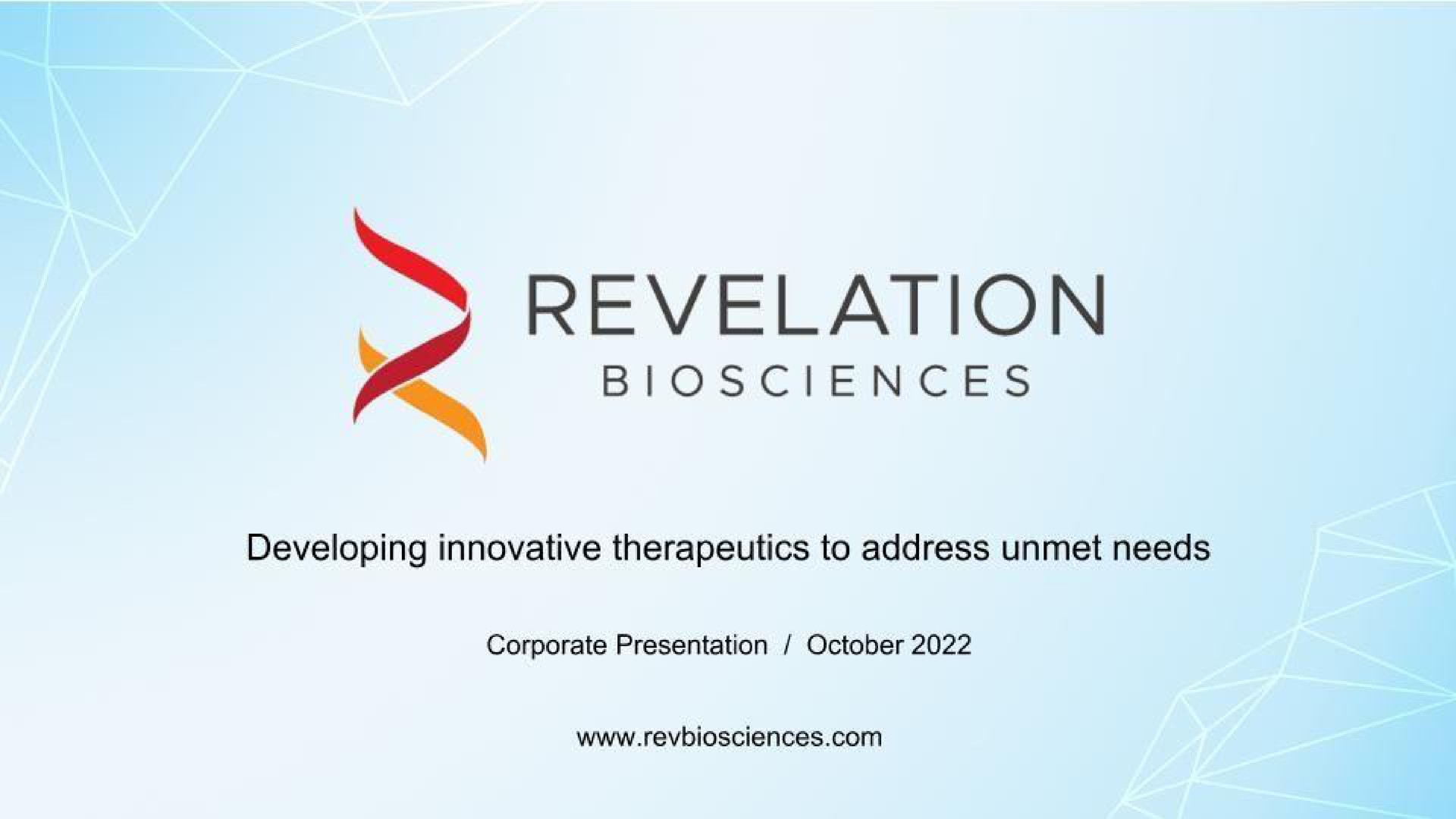 revelation developing innovative therapeutics to address unmet needs | Revelation Biosciences