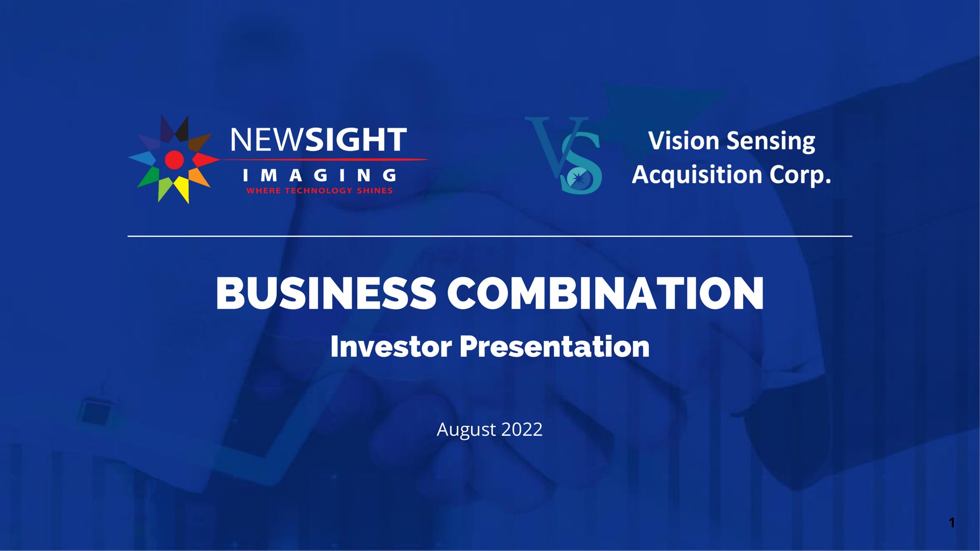business combination investor presentation august imaging vision sensing acquisition corp | Newsight Imaging
