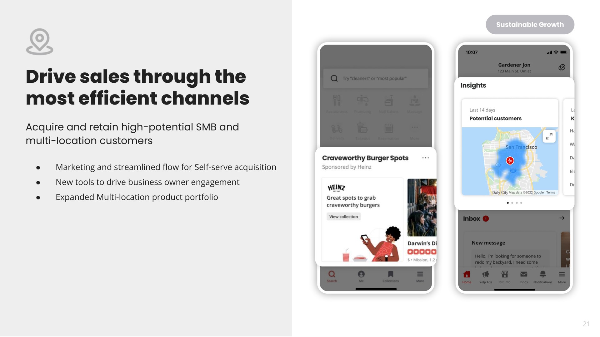 drive sales through the most efficient channels | Yelp