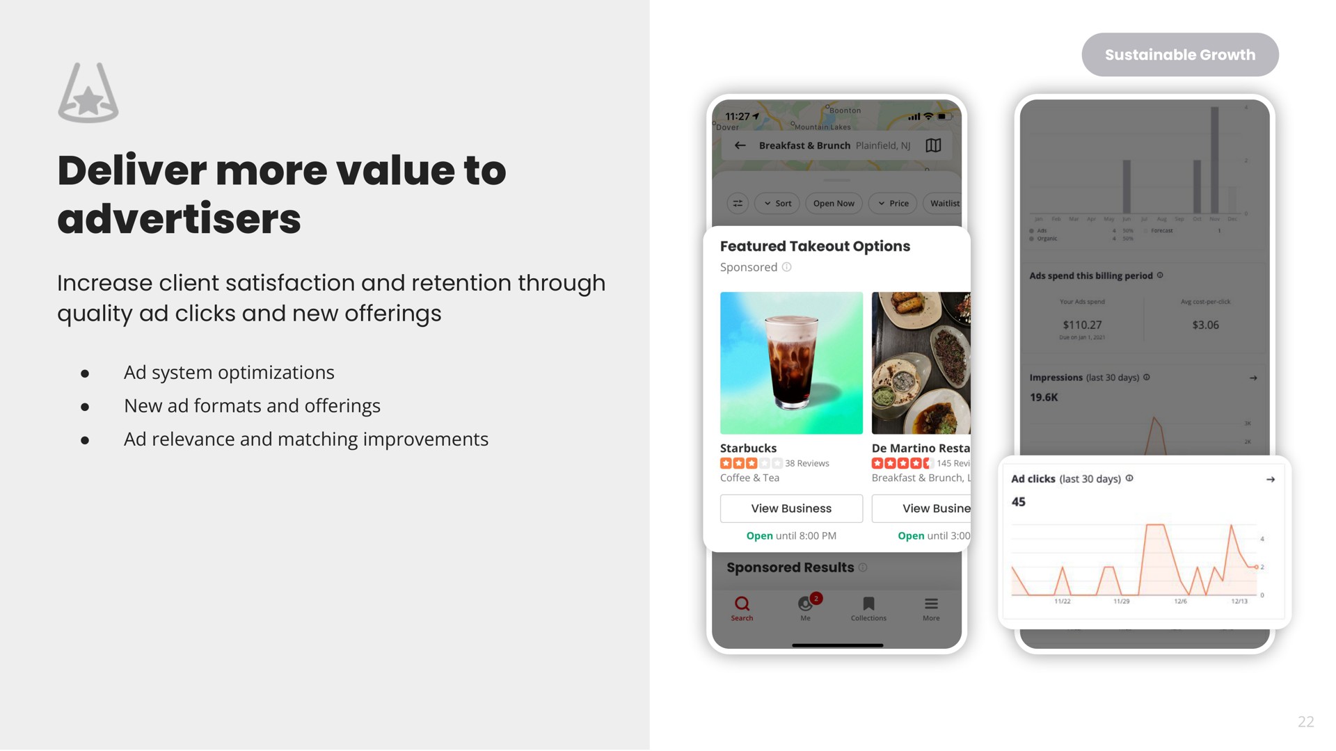 deliver more value to advertisers | Yelp