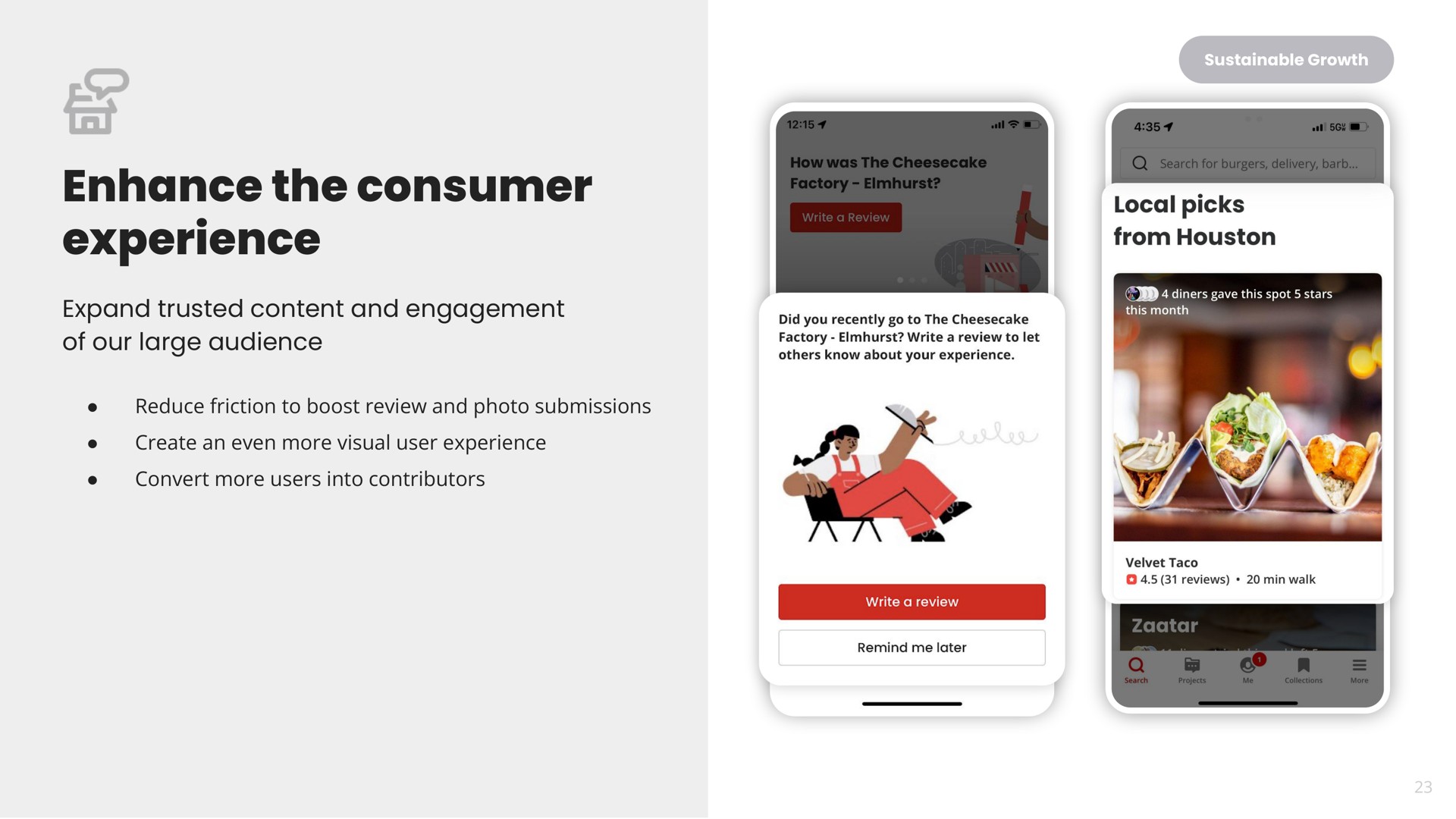 enhance the consumer experience | Yelp