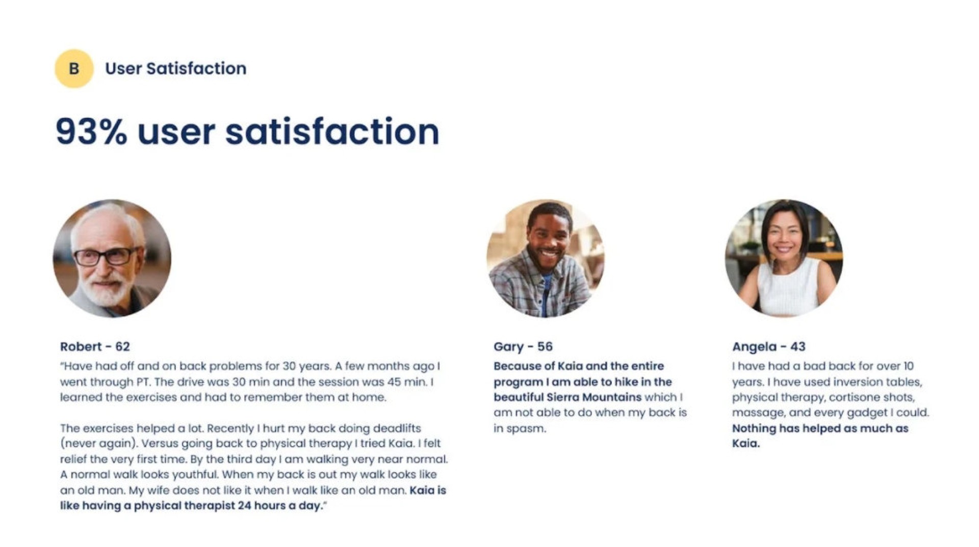 user satisfaction | Kaia Health