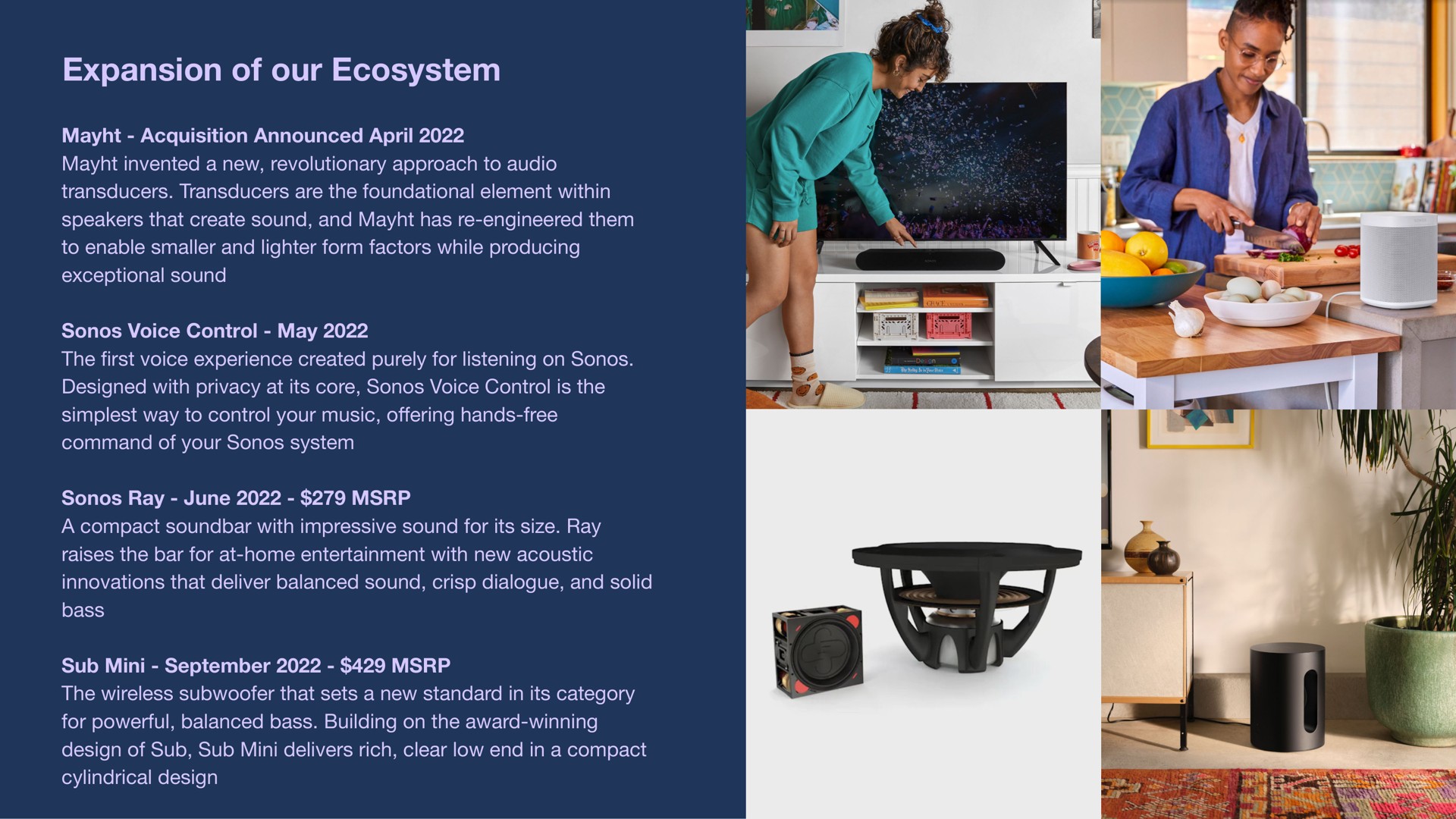 expansion of our ecosystem | Sonos
