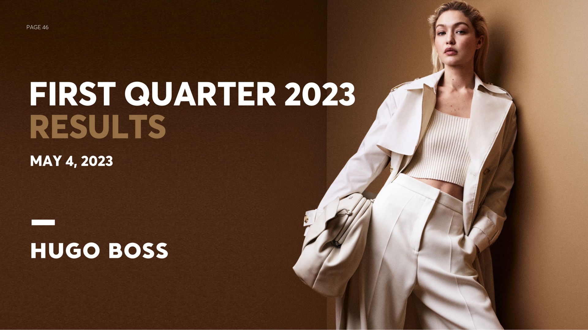 page first quarter results may boss | Hugo Boss