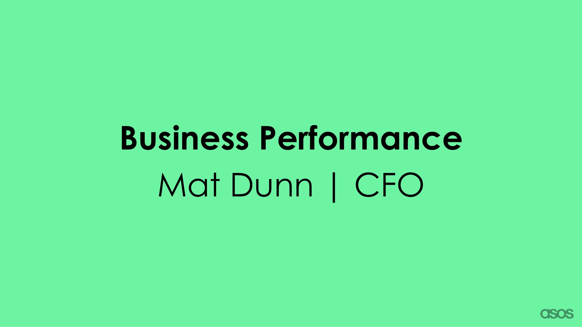 business performance mat | Asos