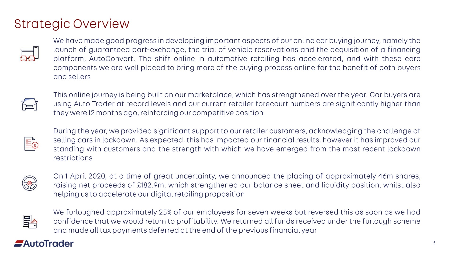strategic overview | Auto Trader Group
