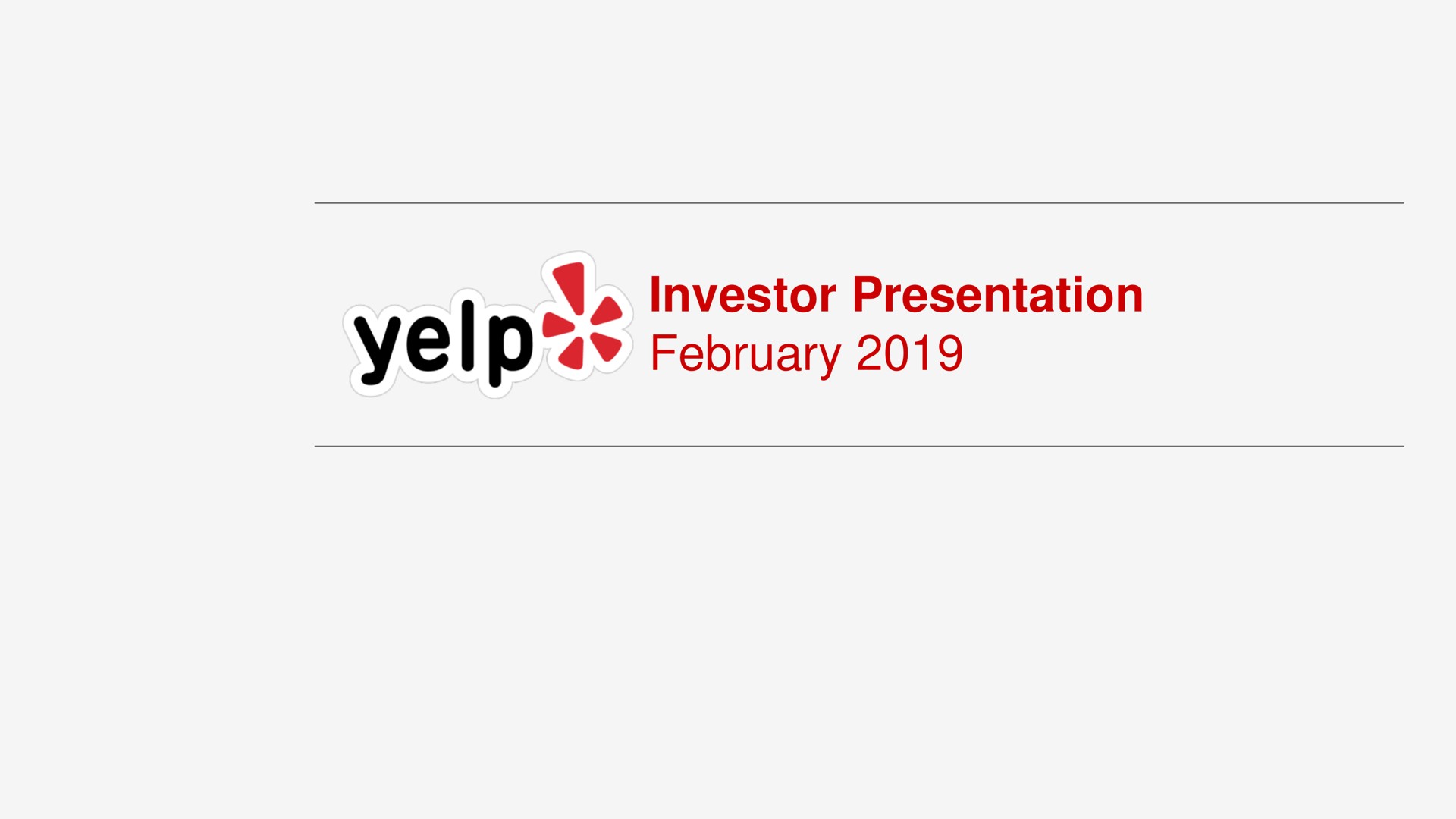 investor presentation yelp | Yelp