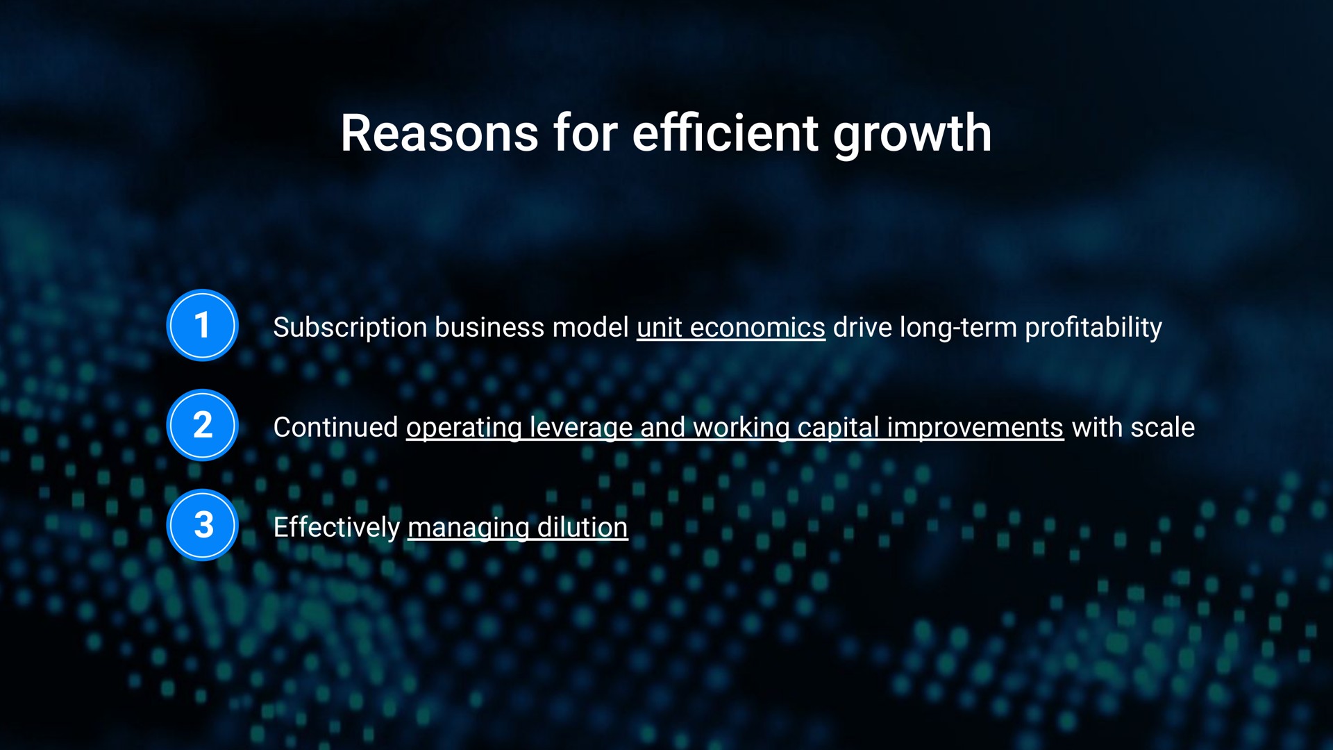reasons for growth efficient | Samsara