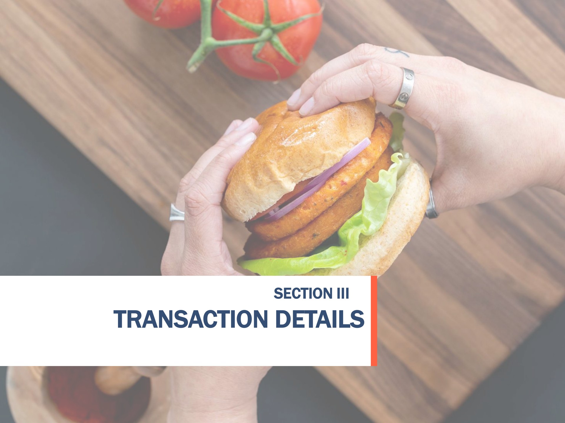 transaction details section | Tattooed Chef
