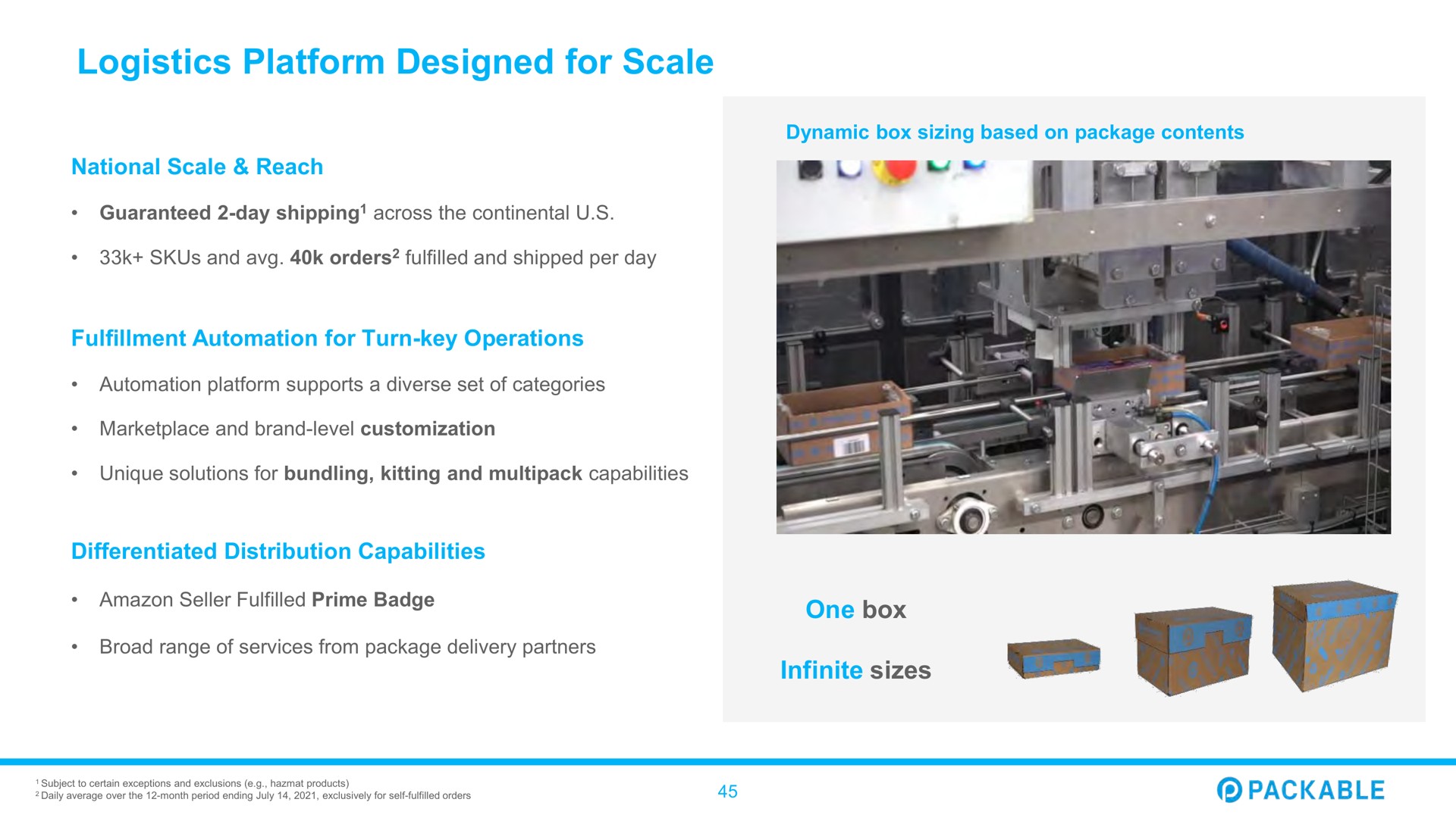 logistics platform designed for scale | Packable