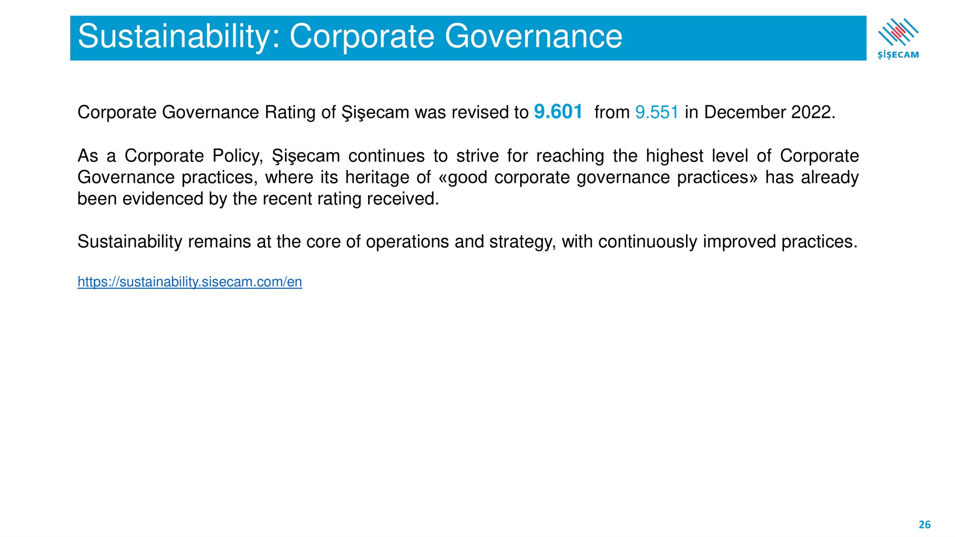 corporate governance | Sisecam Resources