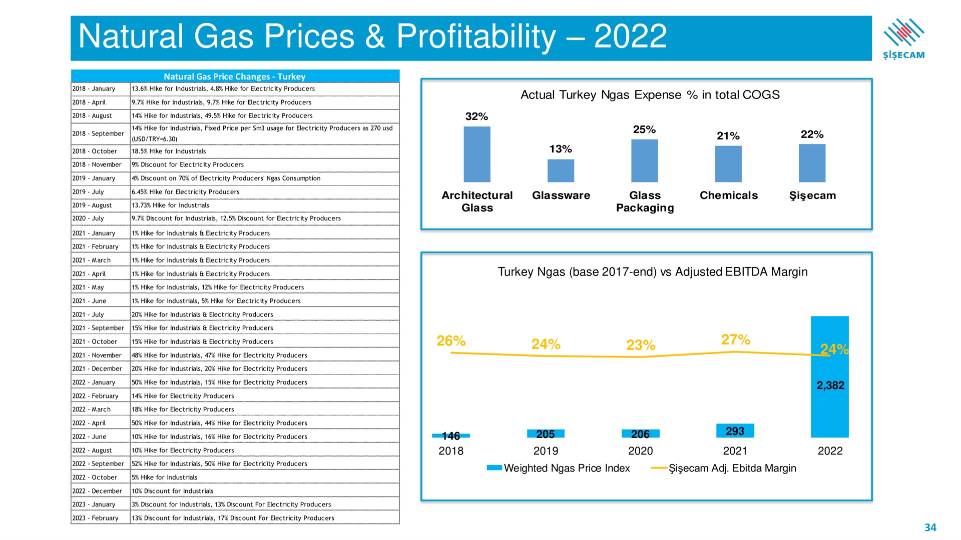 natural gas prices profitability | Sisecam Resources