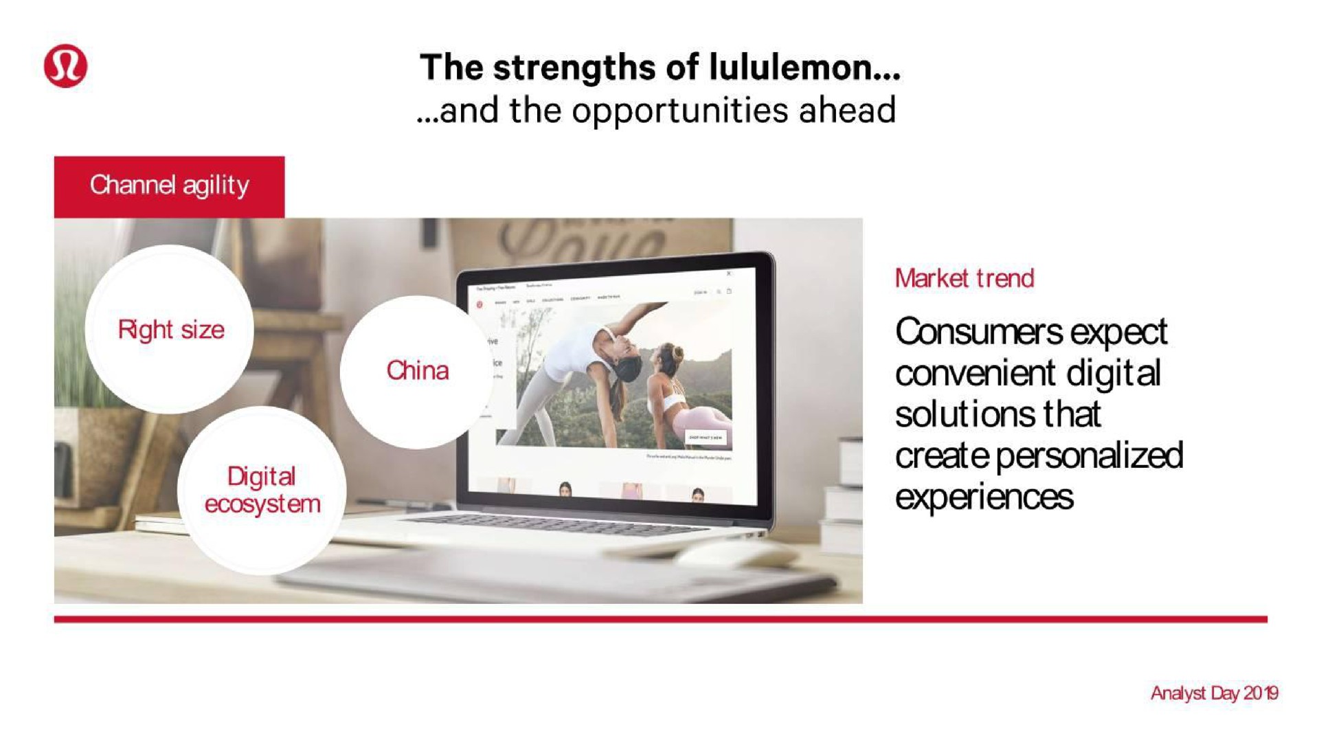 the strengths of and the opportunities ahead consumers expect convenient digital solutions that create personalized experiences | Lululemon