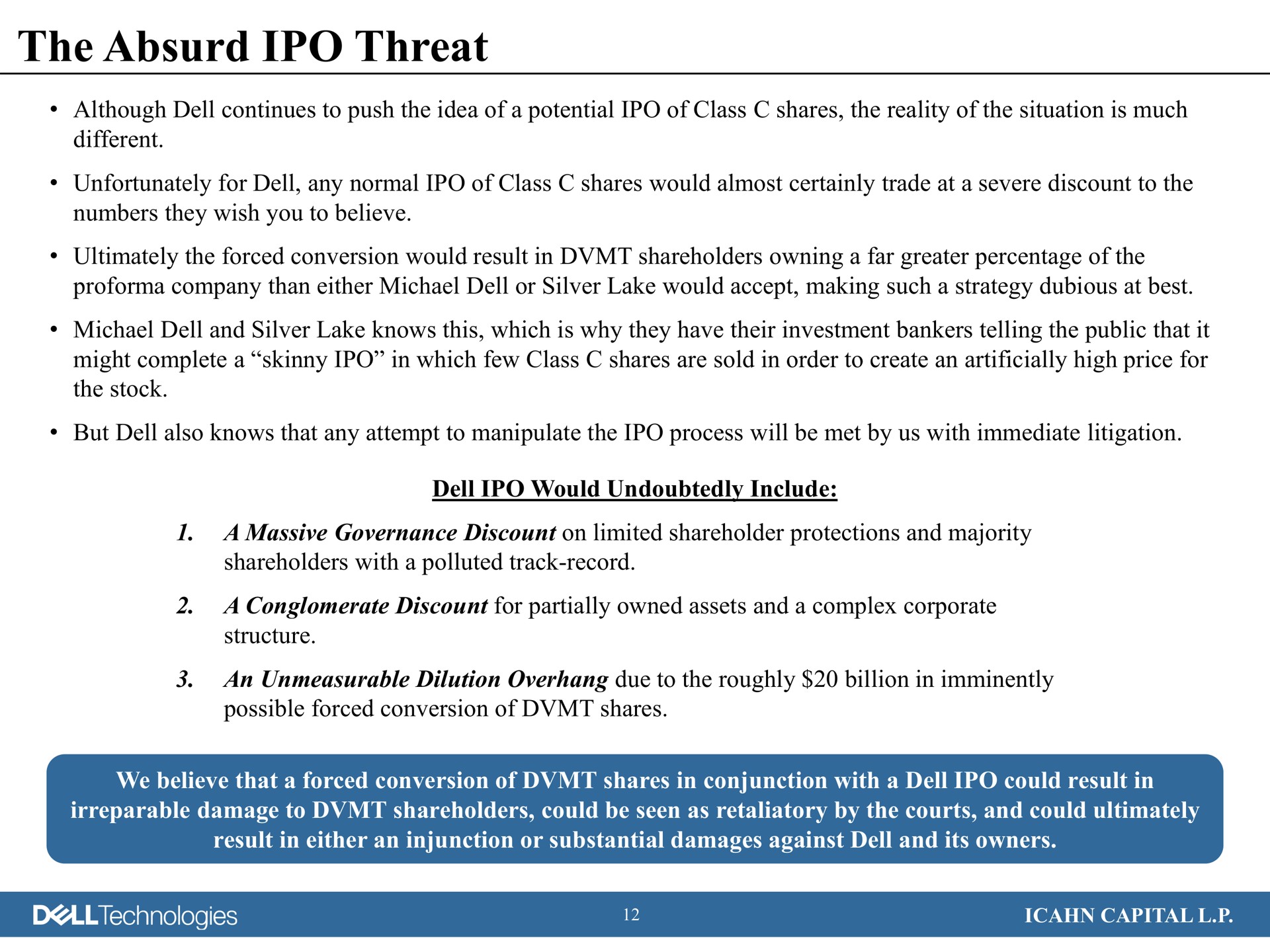 the absurd threat capital technologies | Icahn Enterprises