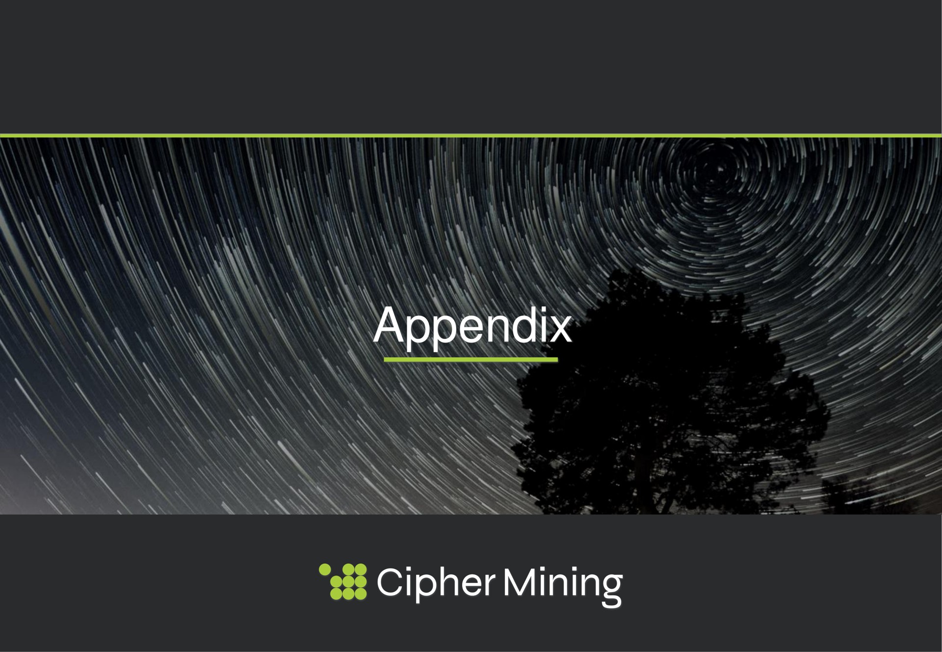 appendix a at a cipher mining | Cipher Mining