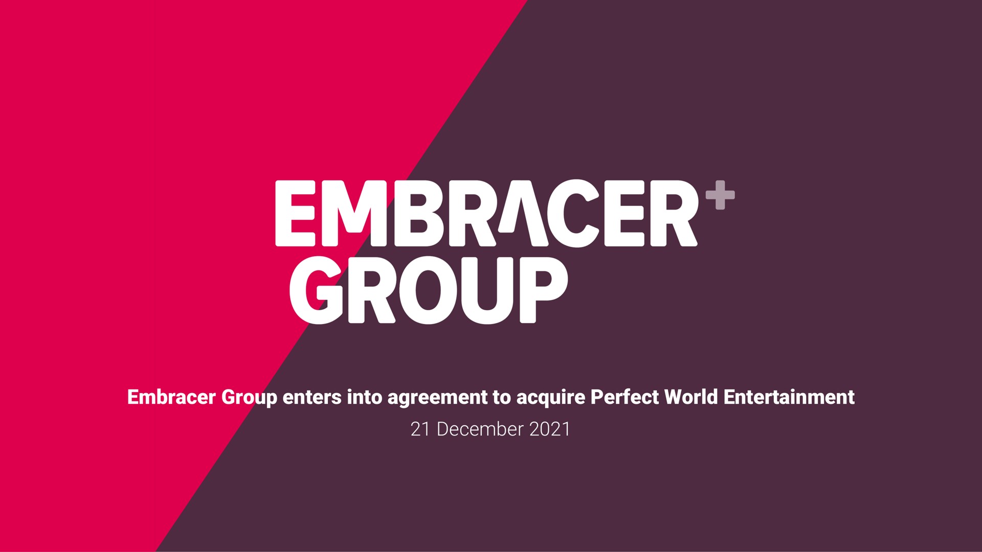 embracer group embracer group enters into agreement to acquire perfect world entertainment | Embracer Group