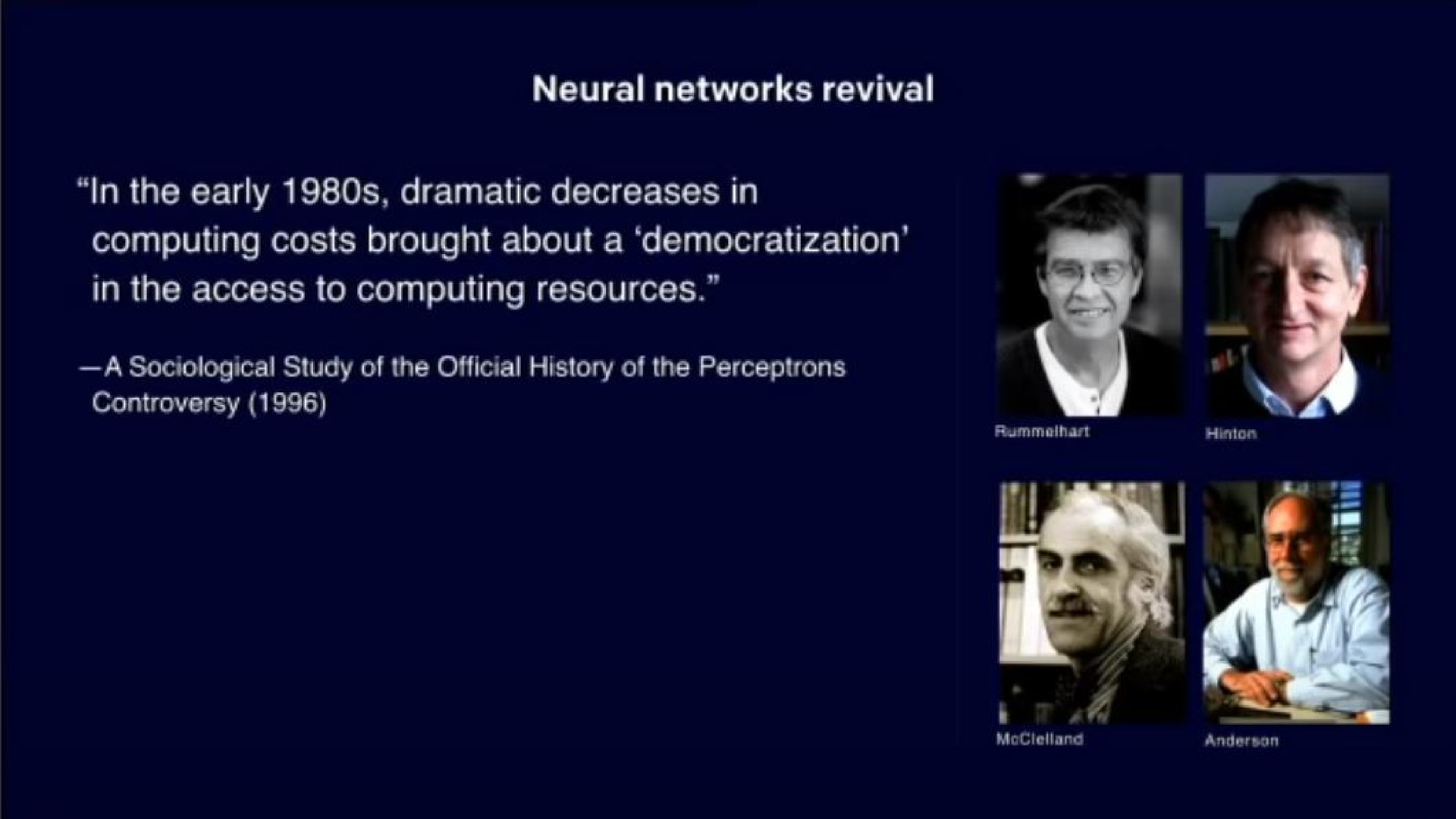 in the early dramatic decreases in computing costs brought about a democratization in the access to computing resources | OpenAI
