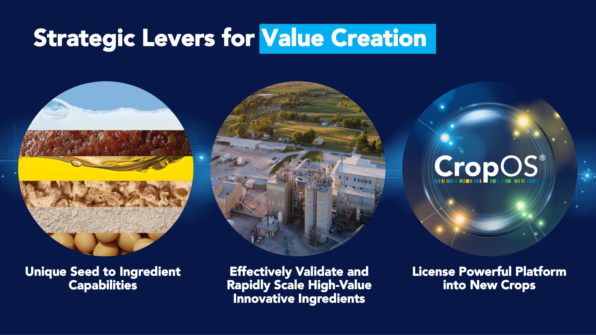 strategic levers for value creation unique seed to ingredient capabilities effectively validate and rapidly scale high value innovative ingredients license powerful platform into new crops trite was het | Benson Hill