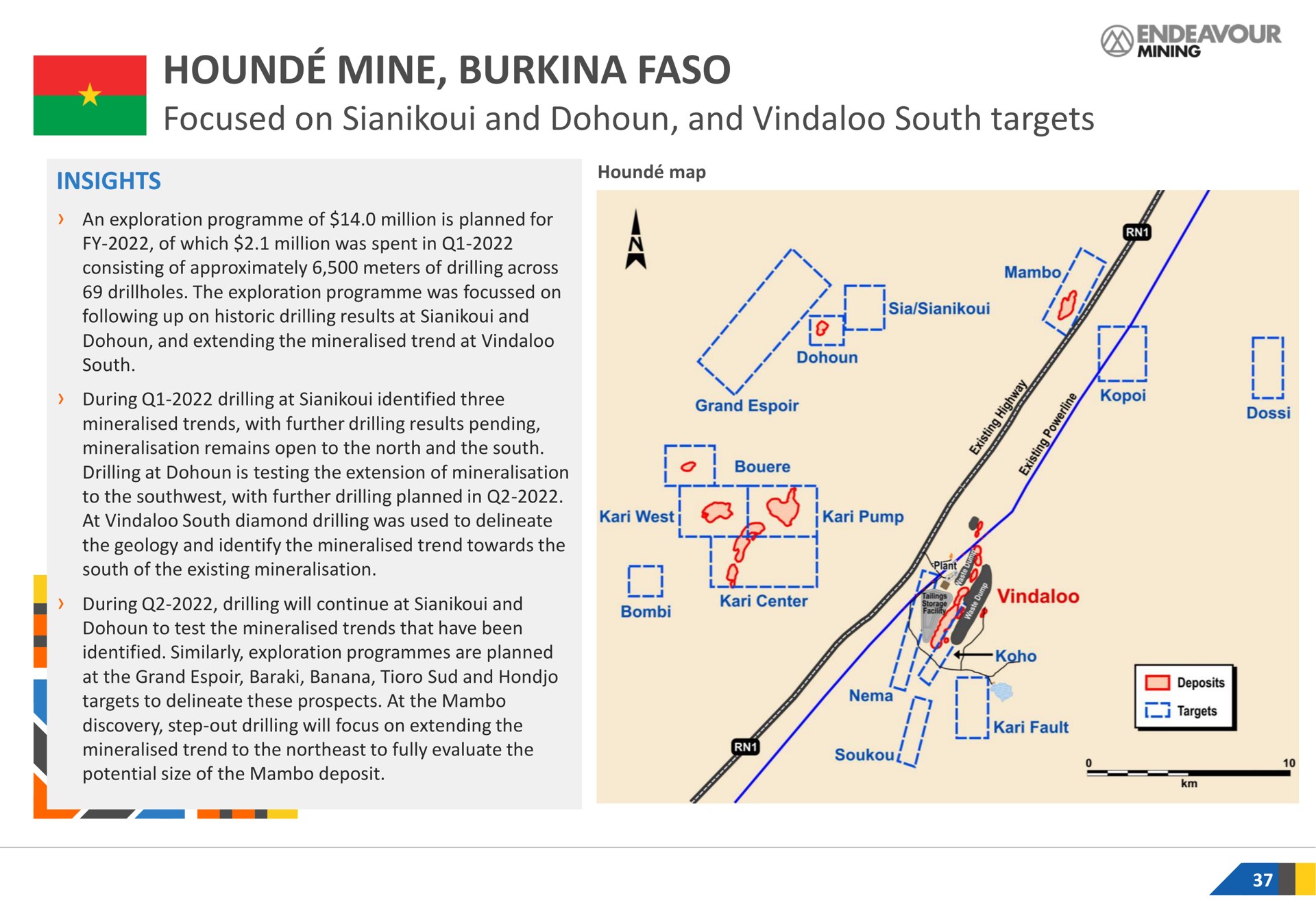 hound mine focused on and and south targets | Endeavour Mining