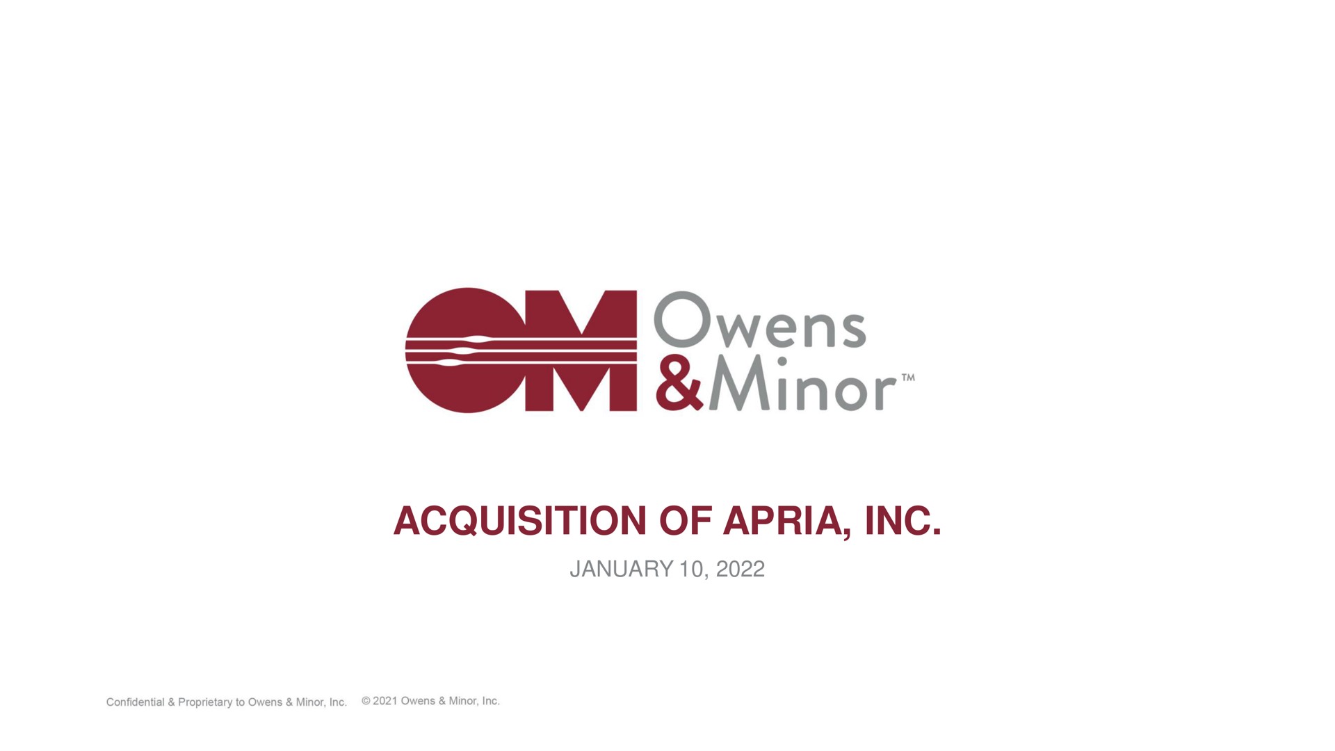 acquisition of a minor | Owens&Minor