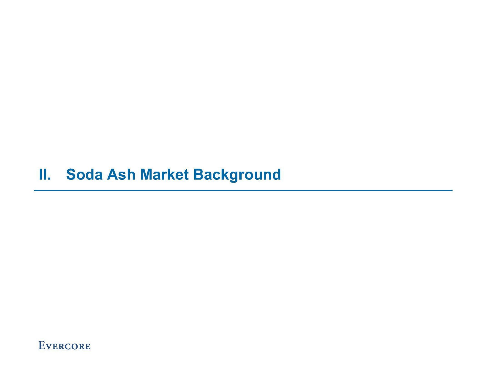 soda ash market background | Evercore