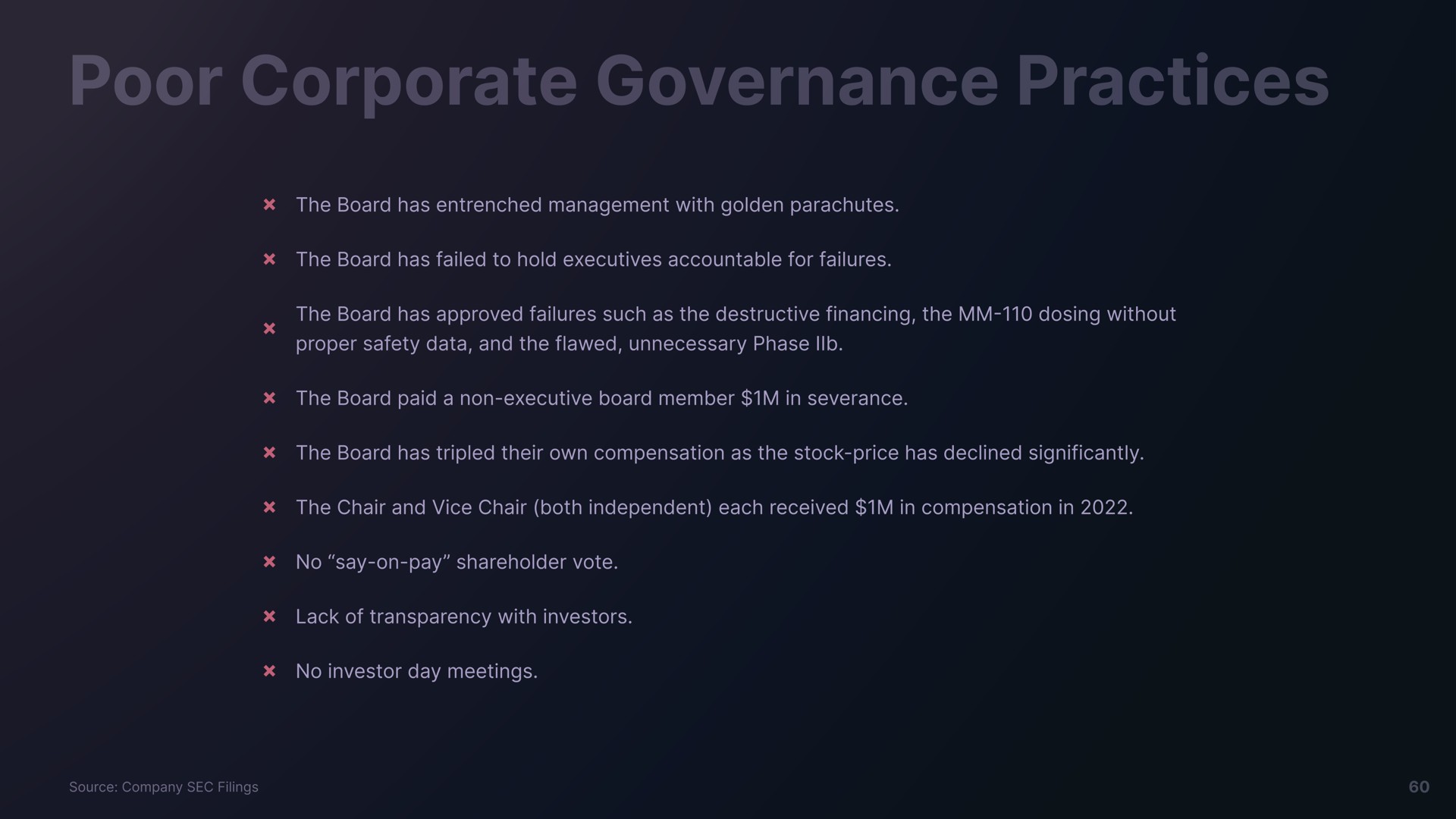 poor corporate governance practices | Freeman Capital Management