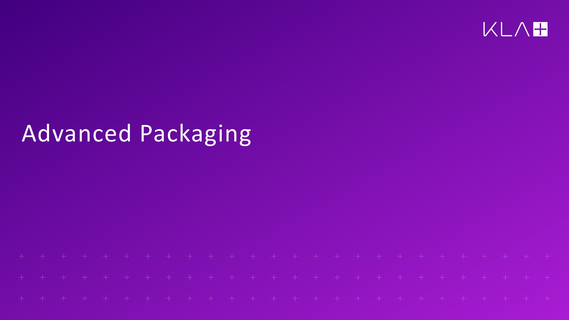 advanced packaging van | KLA