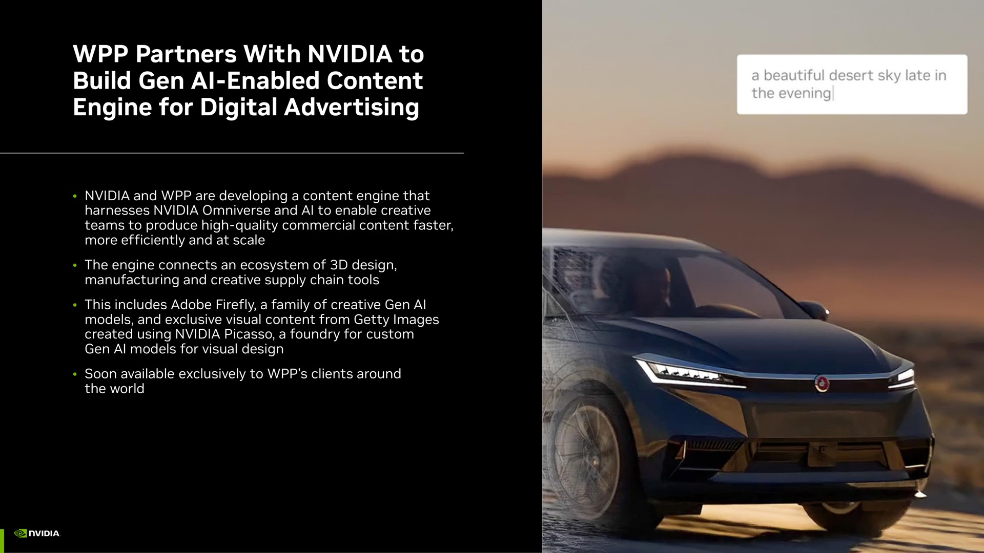 partners with to build gen enabled content engine for digital advertising enabled | NVIDIA
