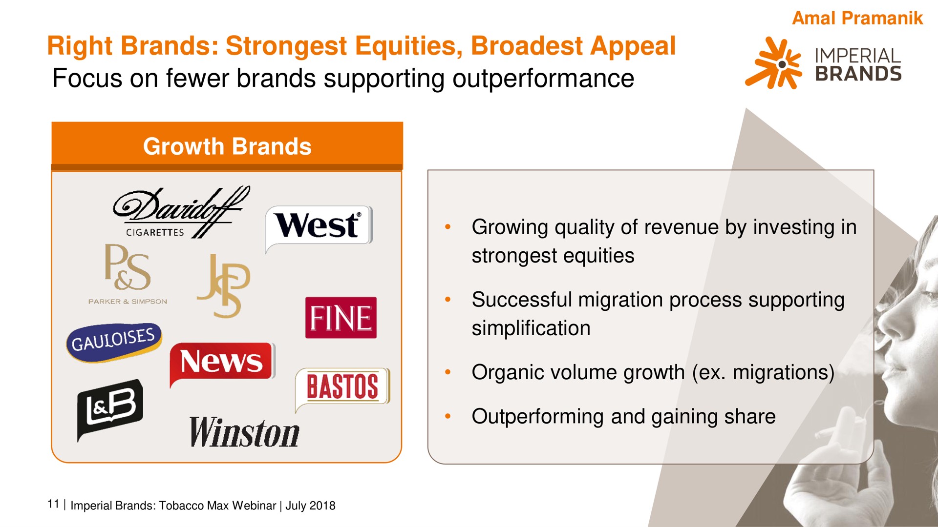 right brands equities appeal focus on brands supporting imperial | Imperial Brands