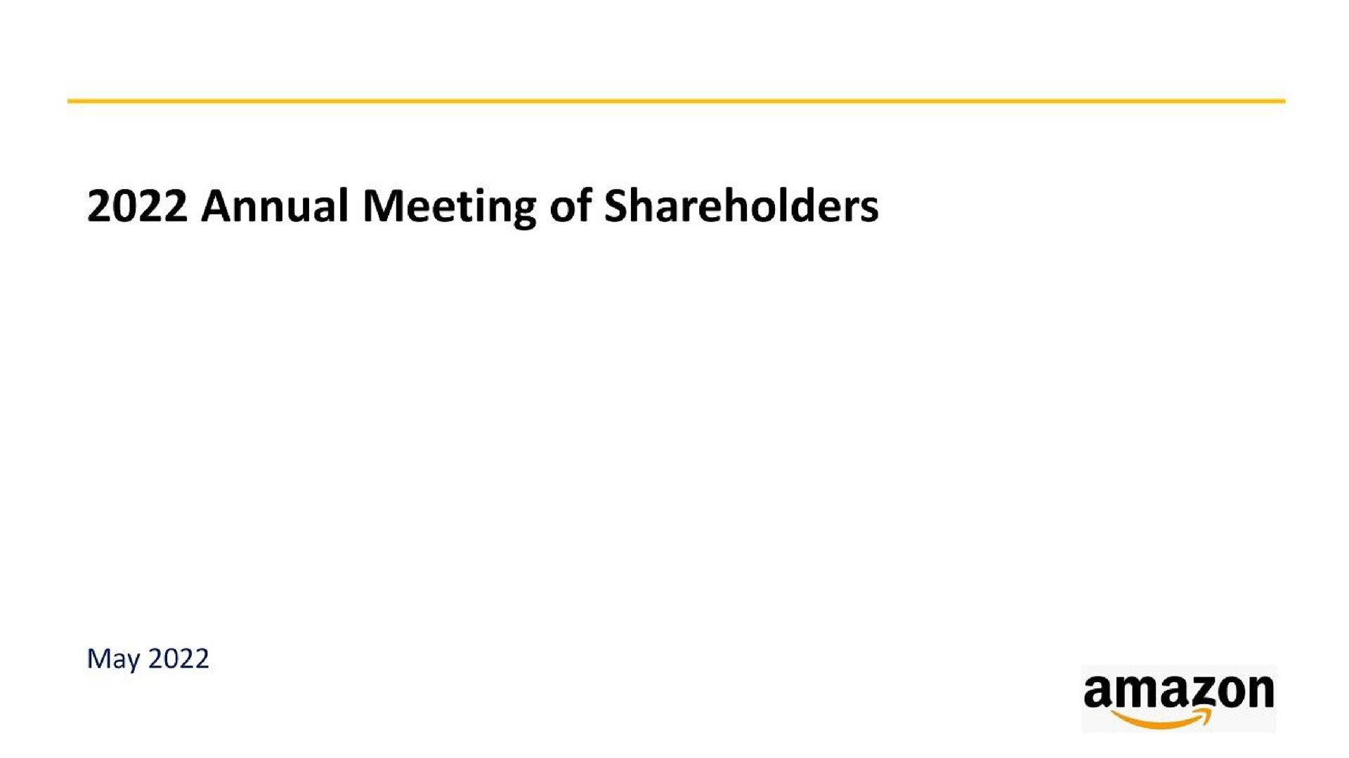annual meeting of shareholders | Amazon