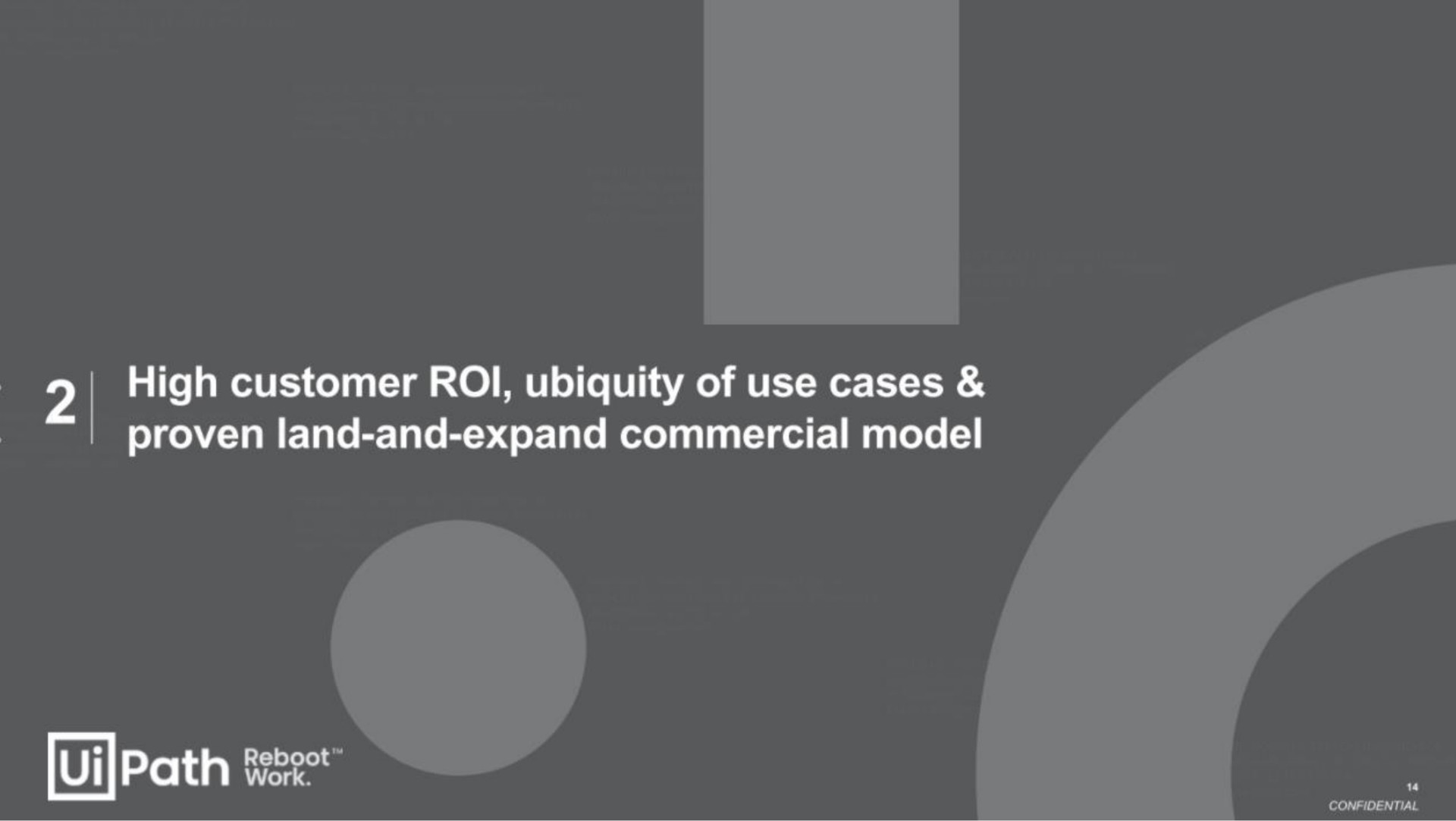 high customer roi ubiquity of use cases proven land and expand commercial model | UiPath