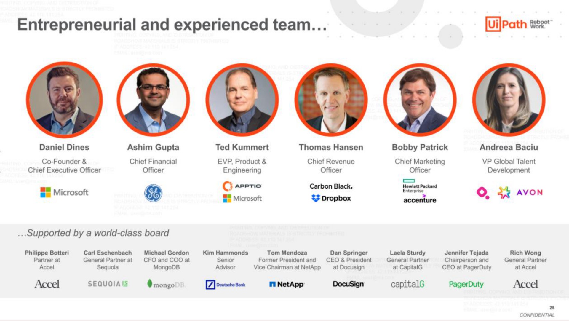 entrepreneurial and experienced team | UiPath