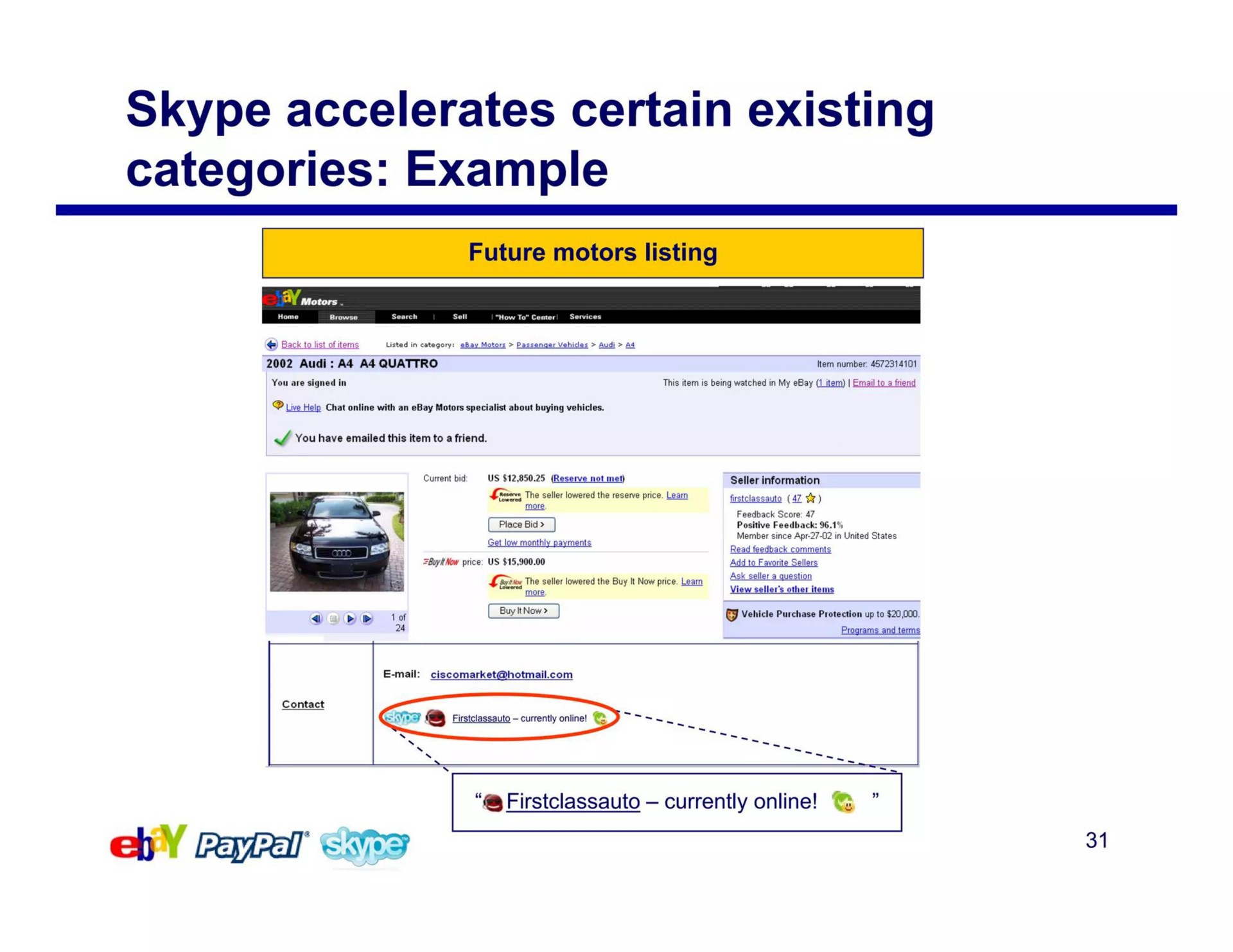 accelerates certain existing categories example | eBay