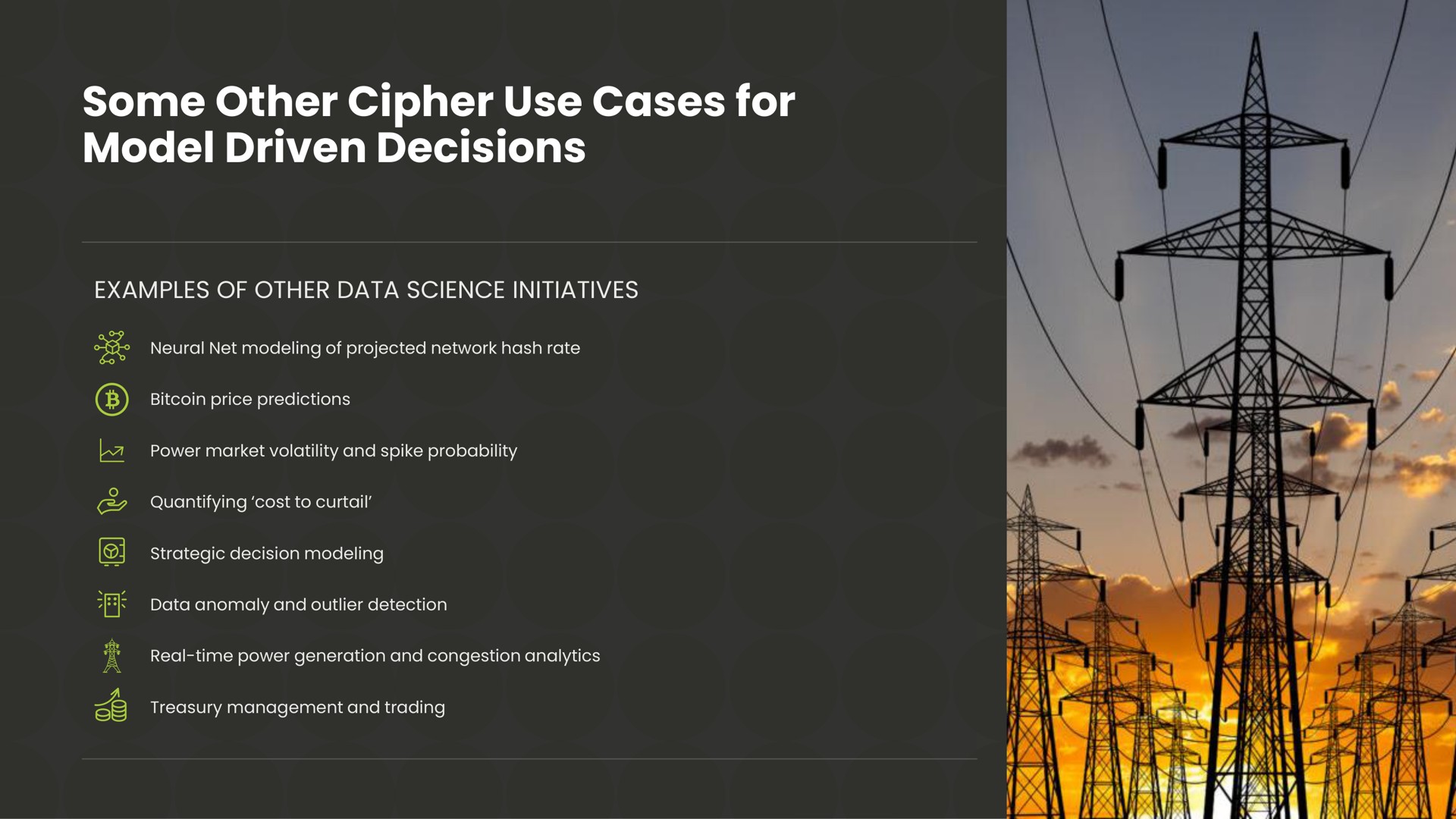 some other cipher use cases for model driven decisions | Cipher Mining