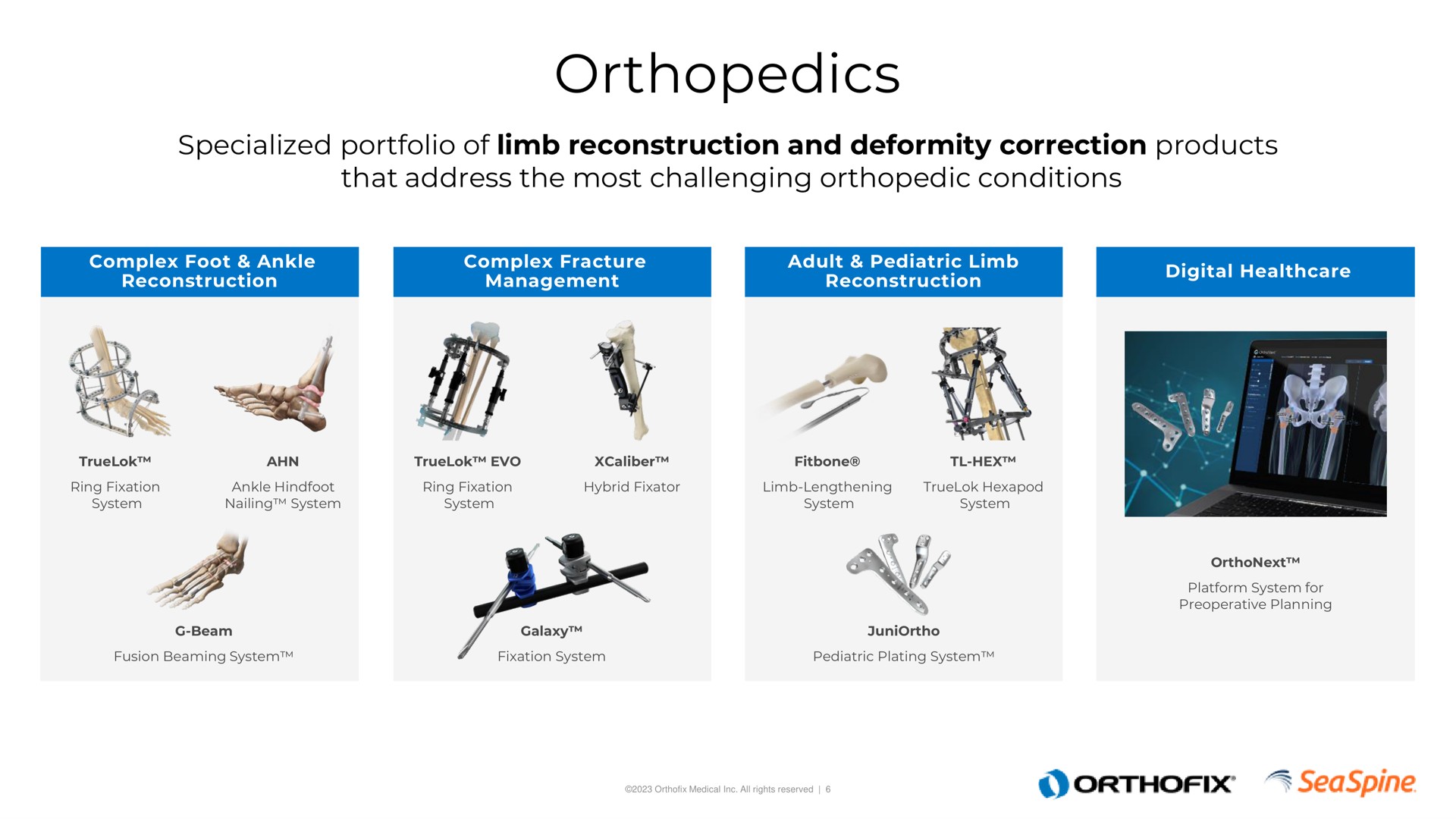 orthopedics specialized portfolio of limb reconstruction and deformity correction products that address the most challenging orthopedic conditions | Orthofix