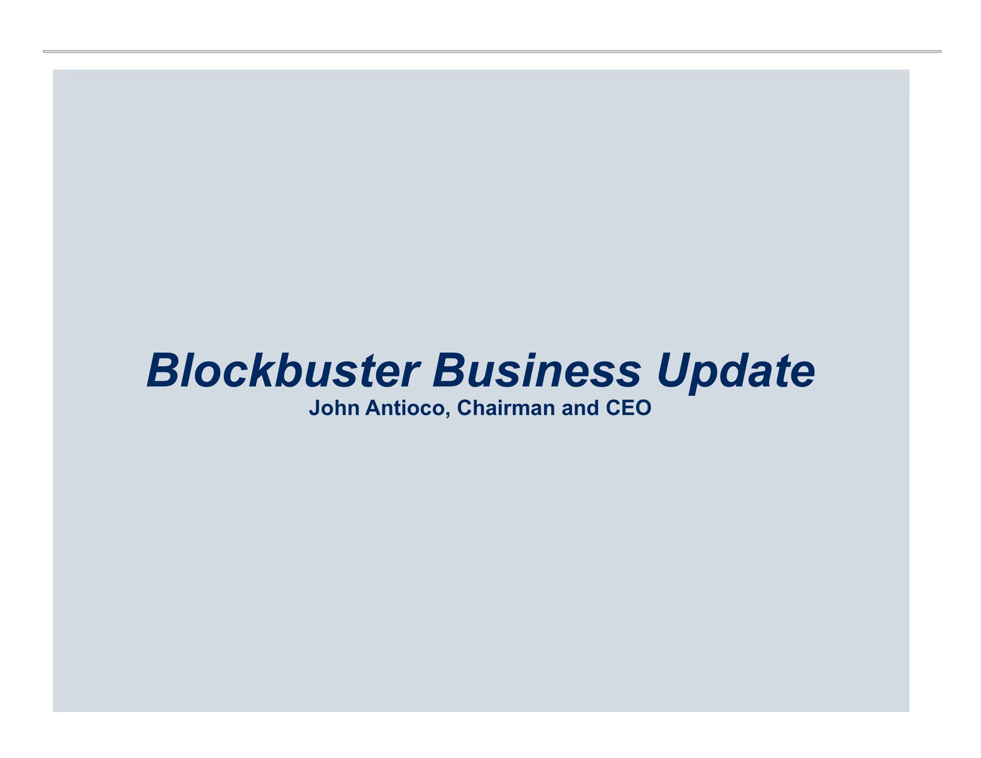 blockbuster business update | Blockbuster Video